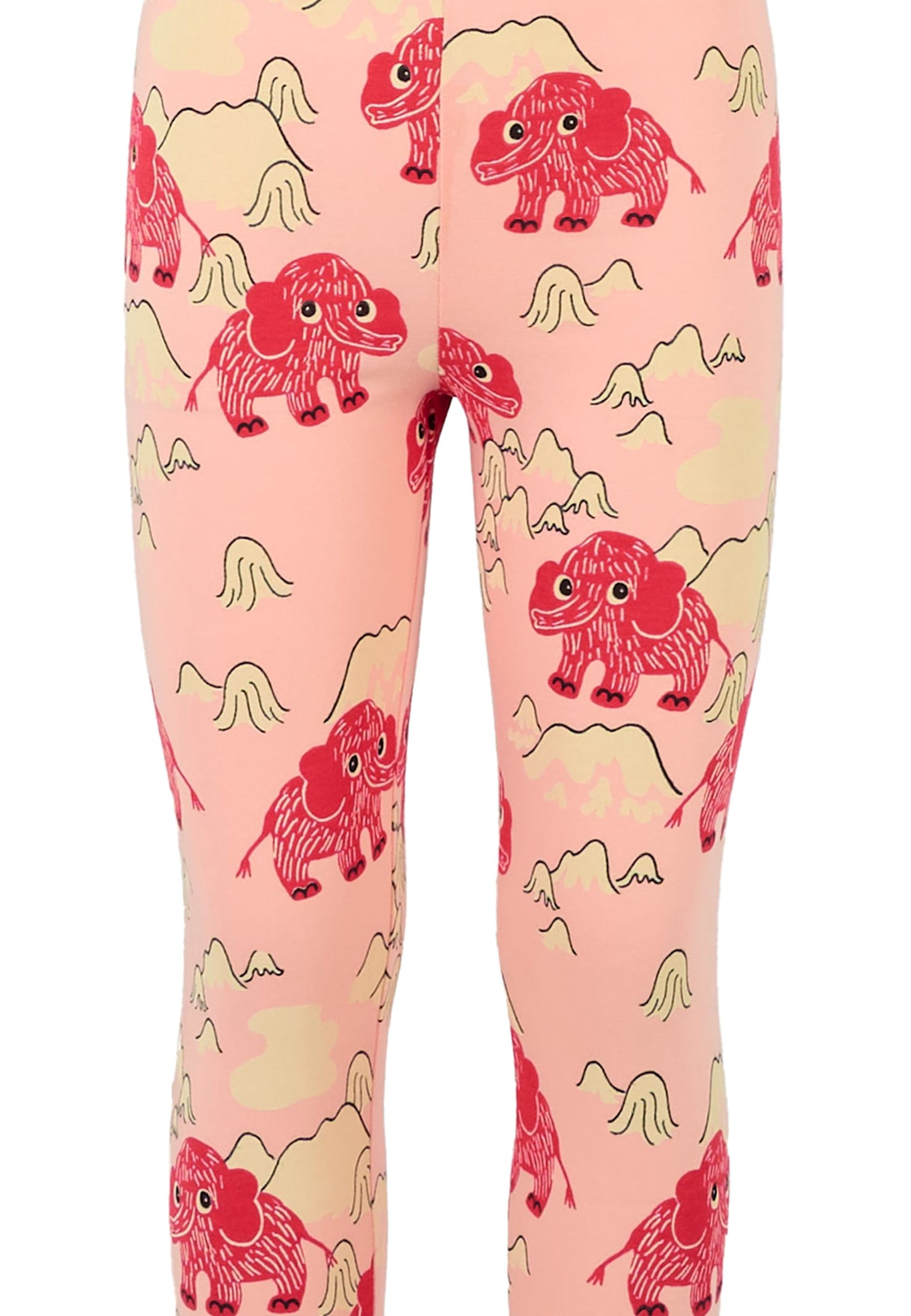 Mini Rodini Elephant-print Leggings In Pink