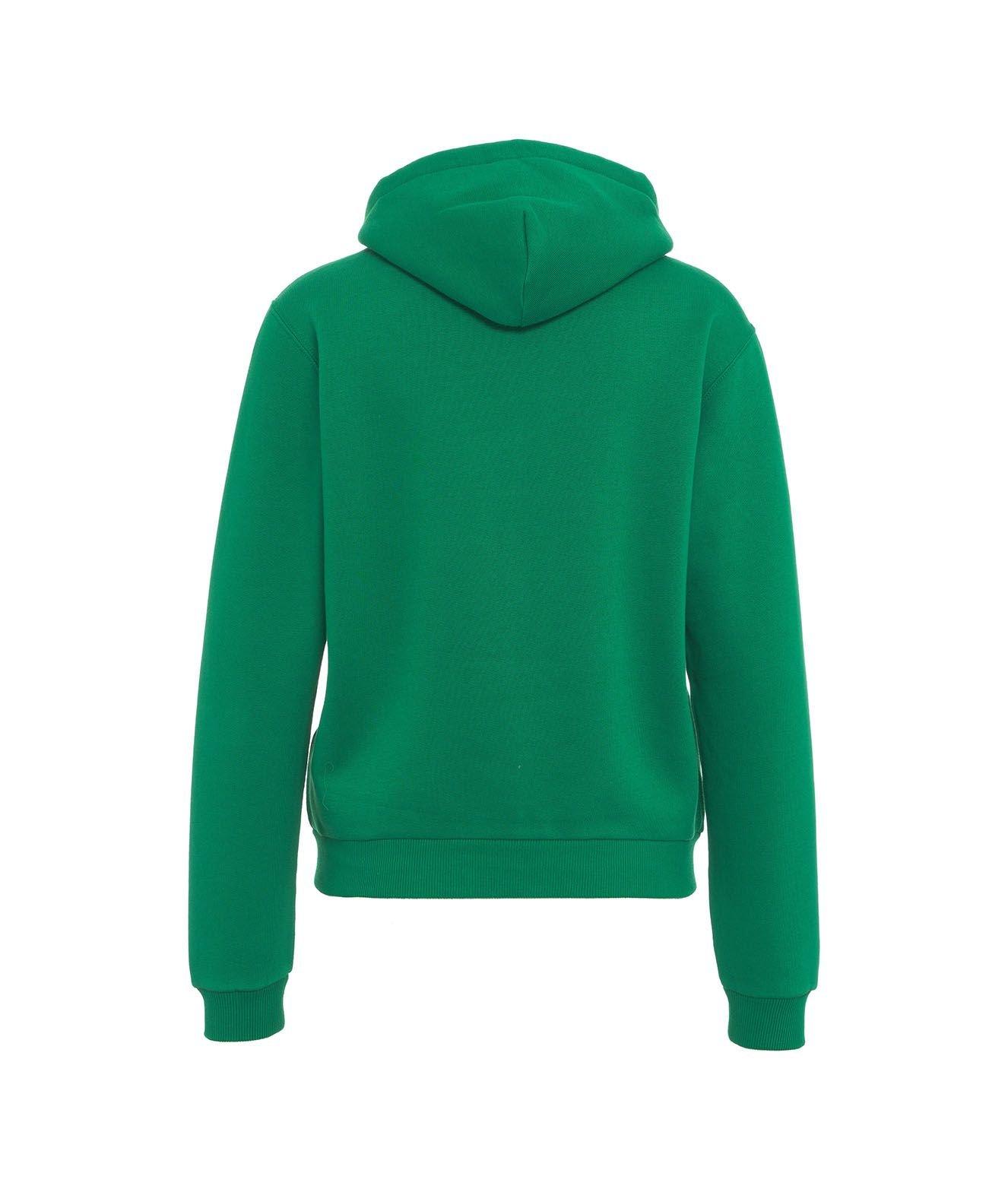 Polo Ralph Lauren Logo Embroidered Zipped Hoodie In Verde