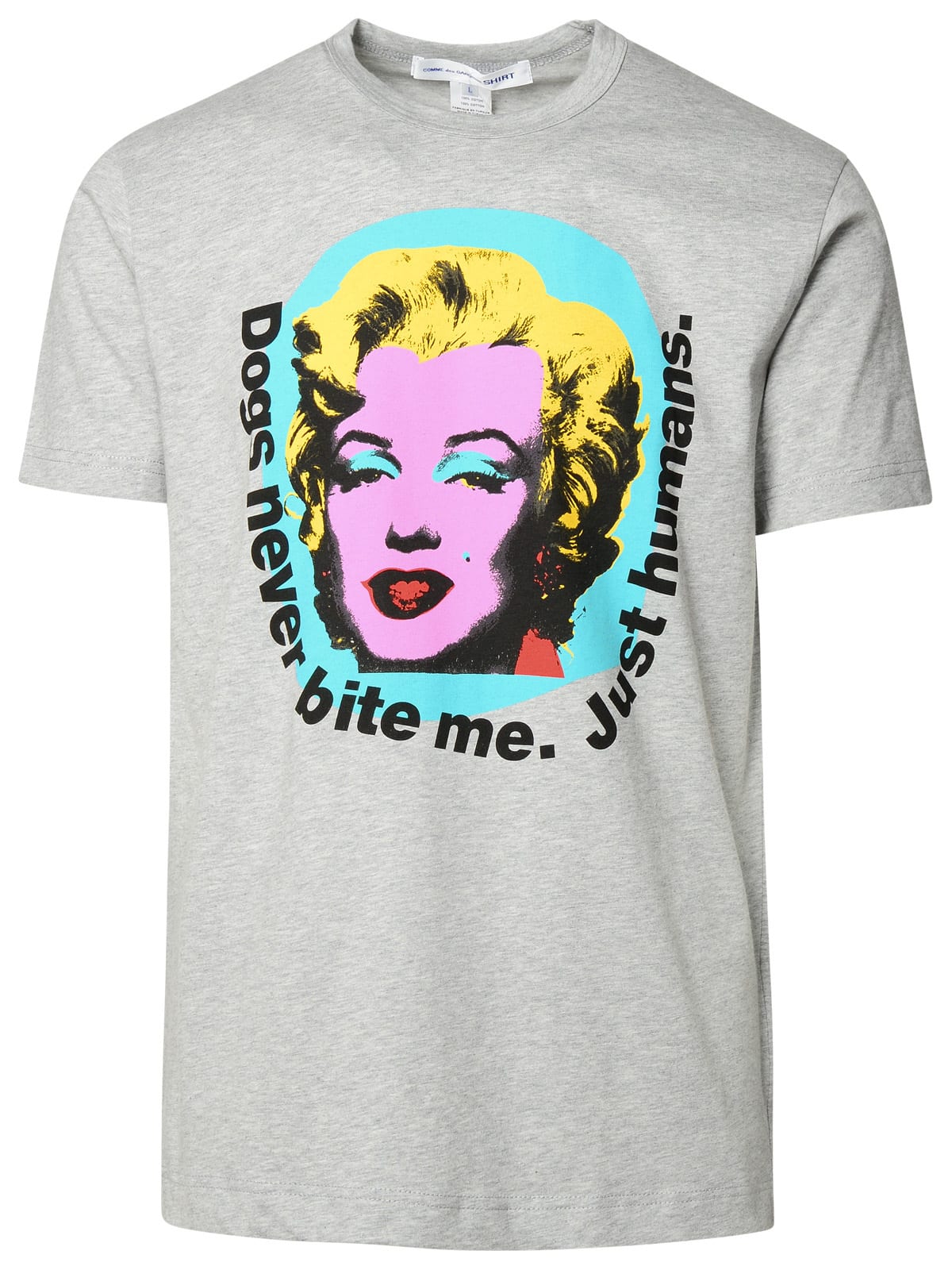 Shop Comme Des Garçons Shirt Marilyn Monroe Grey Cotton T-shirt