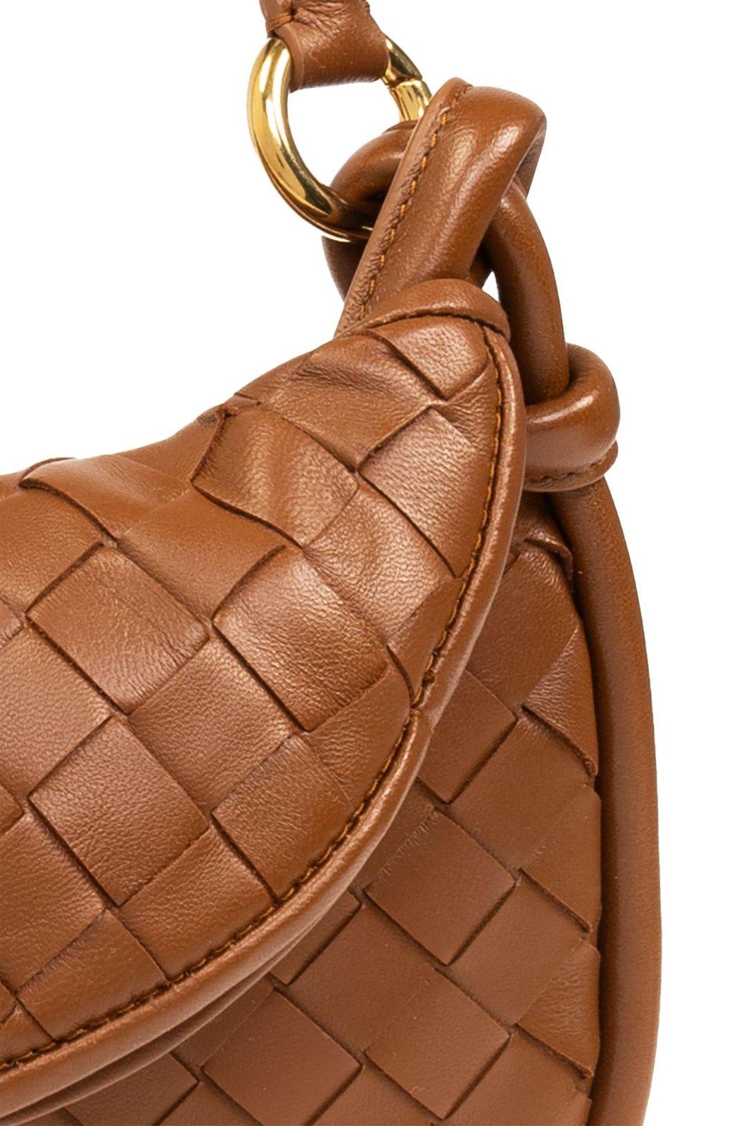 Shop Bottega Veneta Gemelli Small Shoulder Bag In Brown