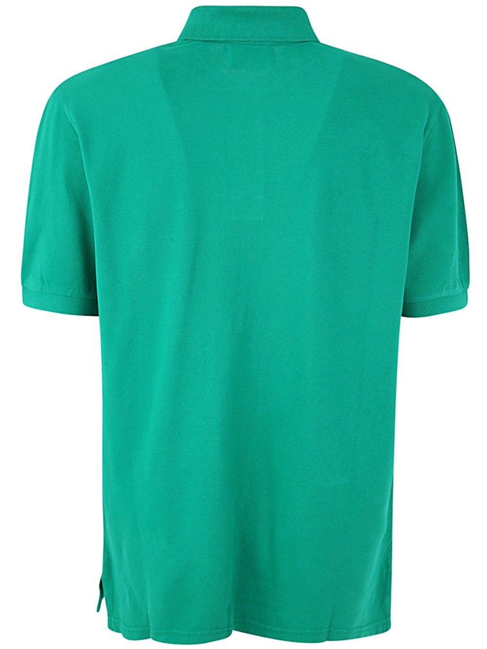 Shop Isabel Marant Afko Logo Embroidered Polo Shirt In Green