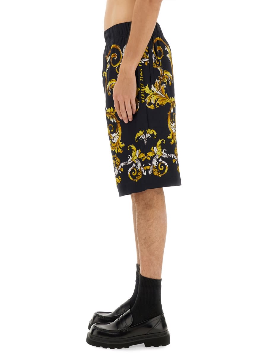 Shop Versace Jeans Couture Shorts In Black