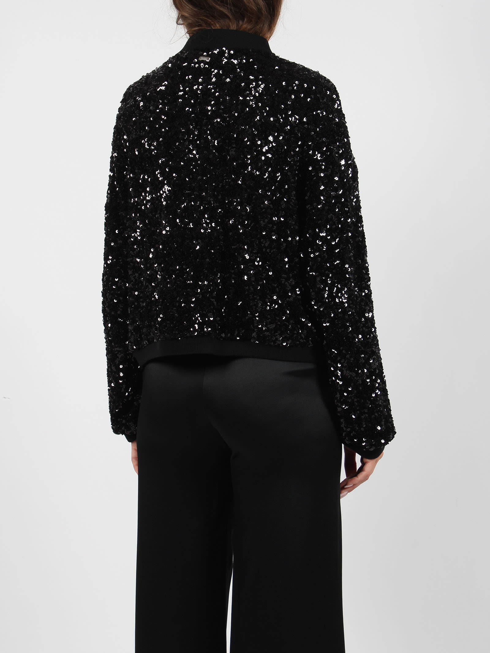 Shop Herno Resort Shiny Expression Bomber Jacket In Black