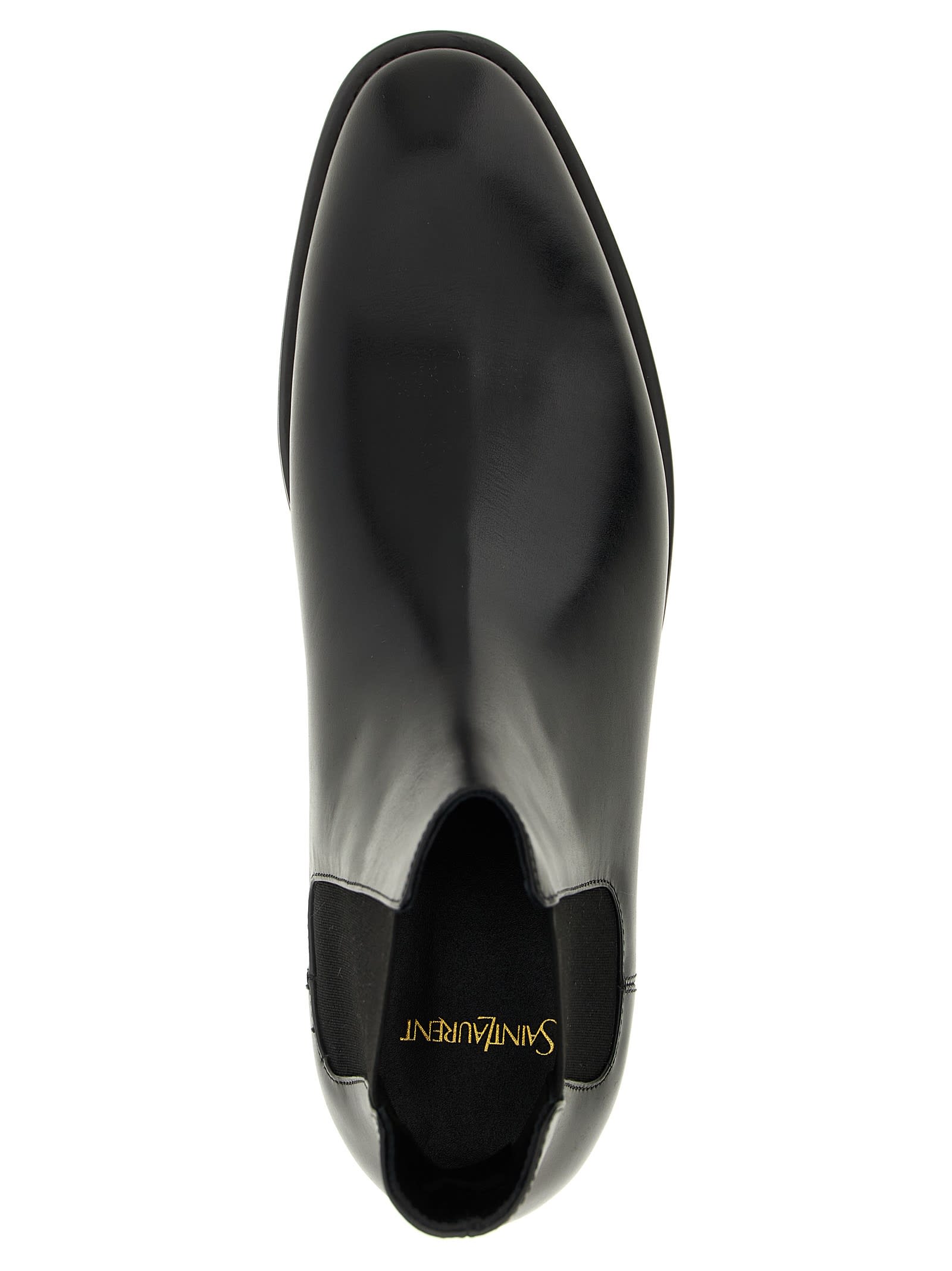 Saint Laurent 25mm Adrien Round-toe Slip-on Boots In Multi