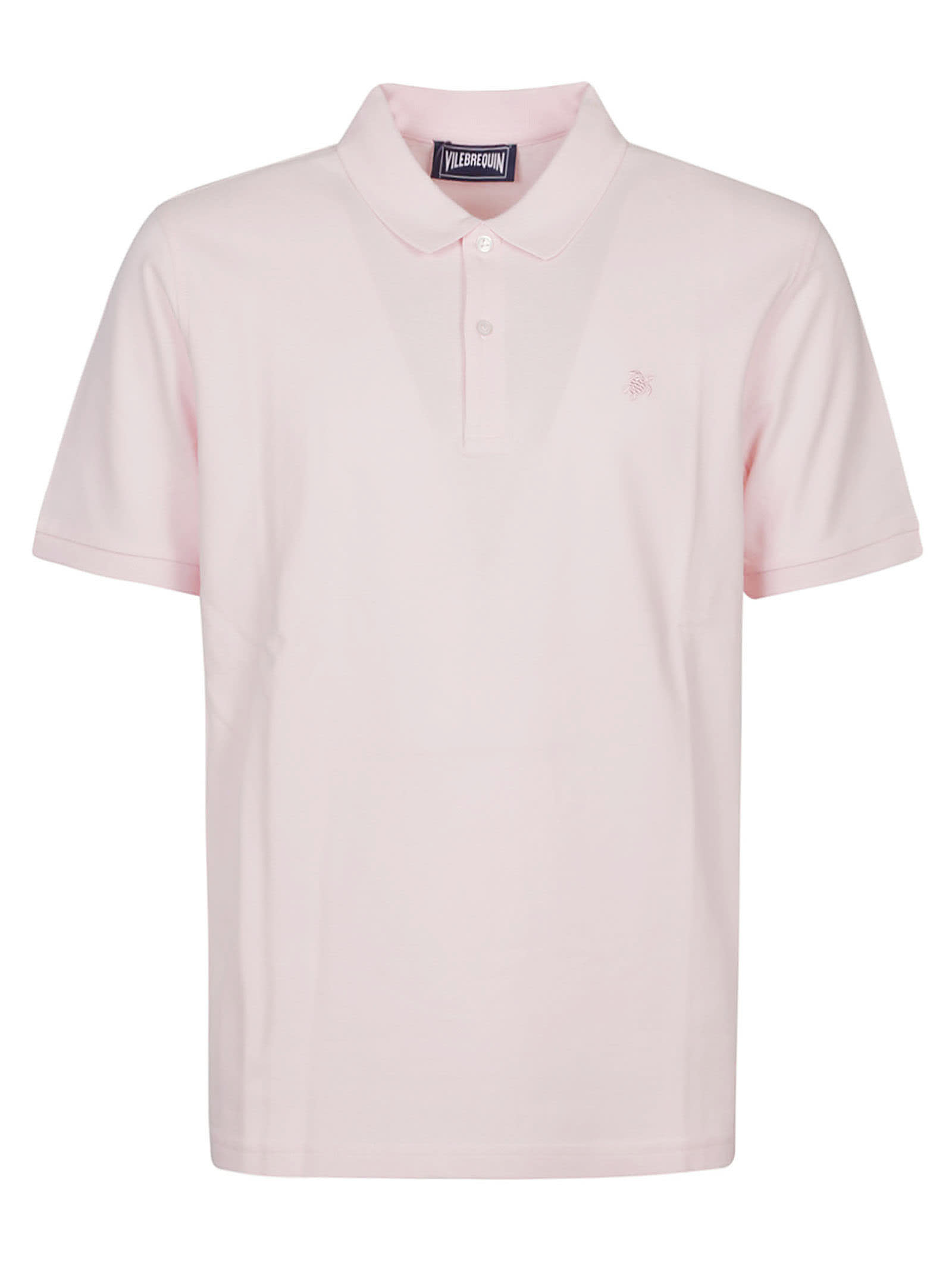 Vilebrequin Short Sleeve Washed Polo Shirt In Rosa Blushing Bride