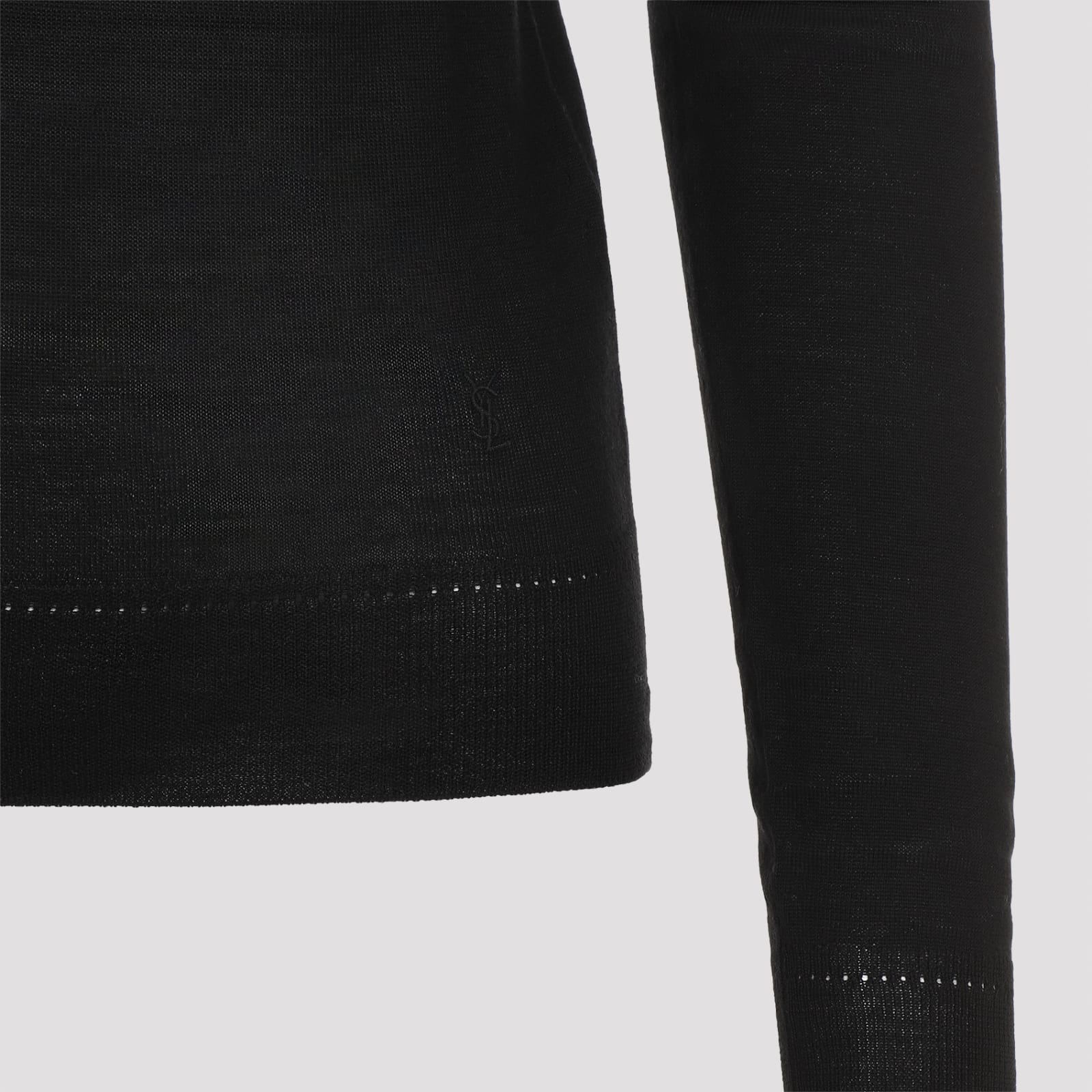 Shop Saint Laurent Turtleneck Pullover In Noir