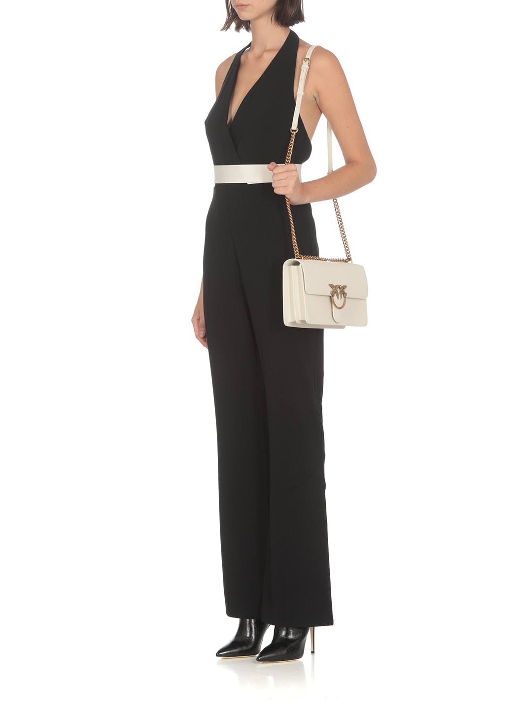 Pinko Love One Classic Shoulder Bag In White