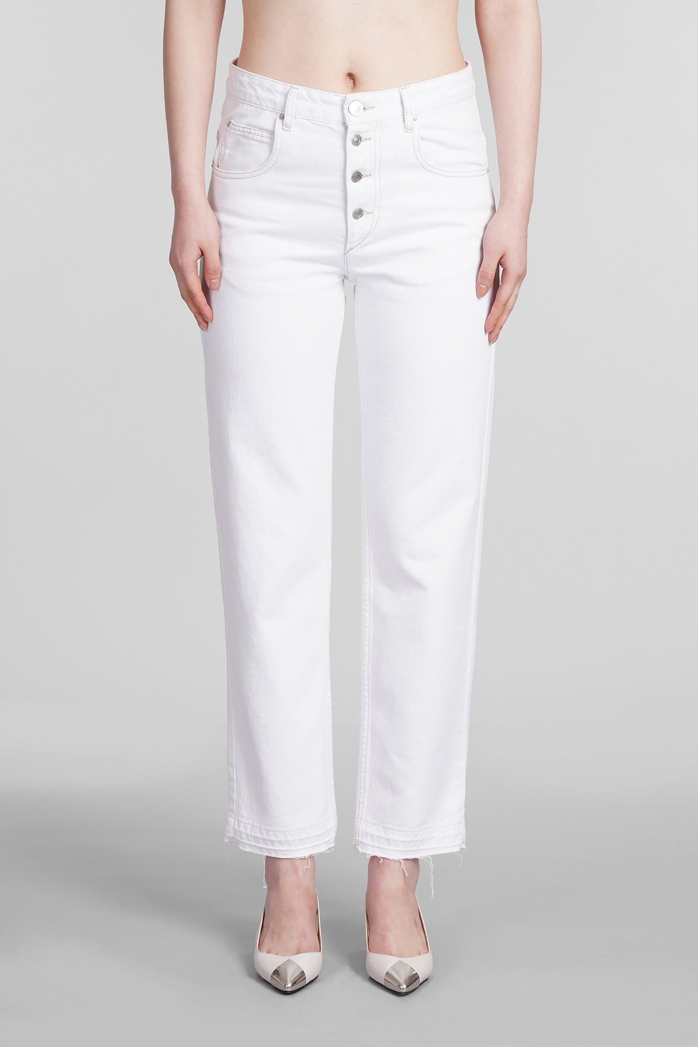 Isabel Marant Jemina Jeans In White Cotton