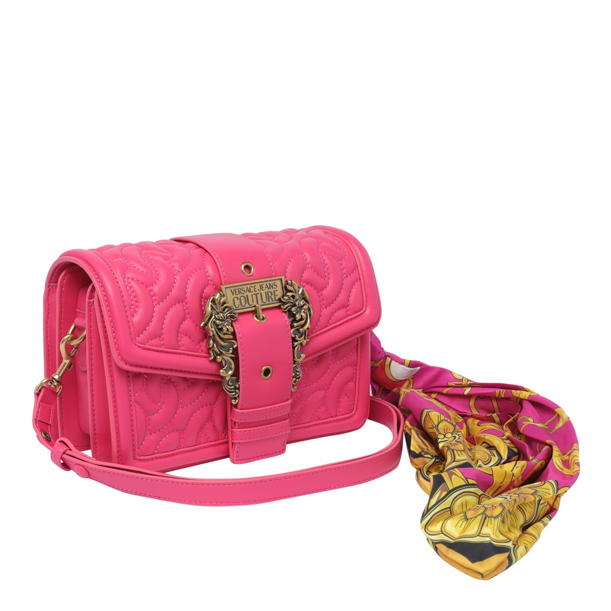Shop Versace Jeans Couture Shoulder Bag Drew Baroque In Red