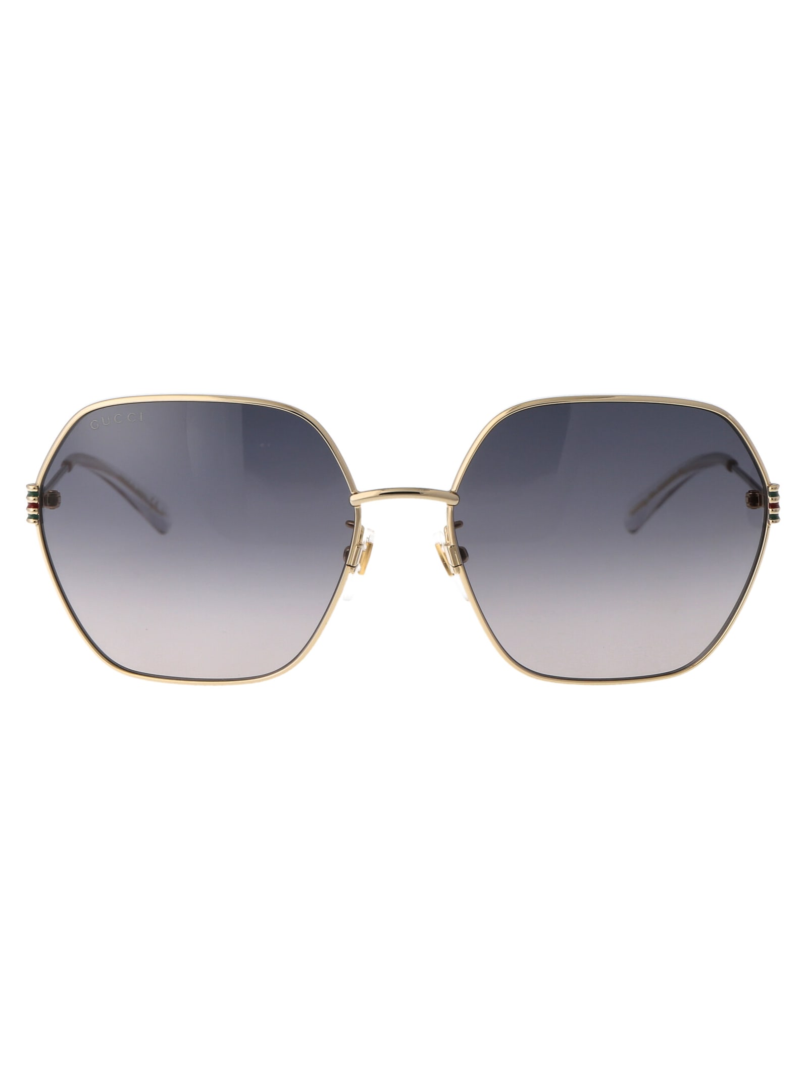 Shop Gucci Gg1285sa Sunglasses In 001 Gold Gold Grey