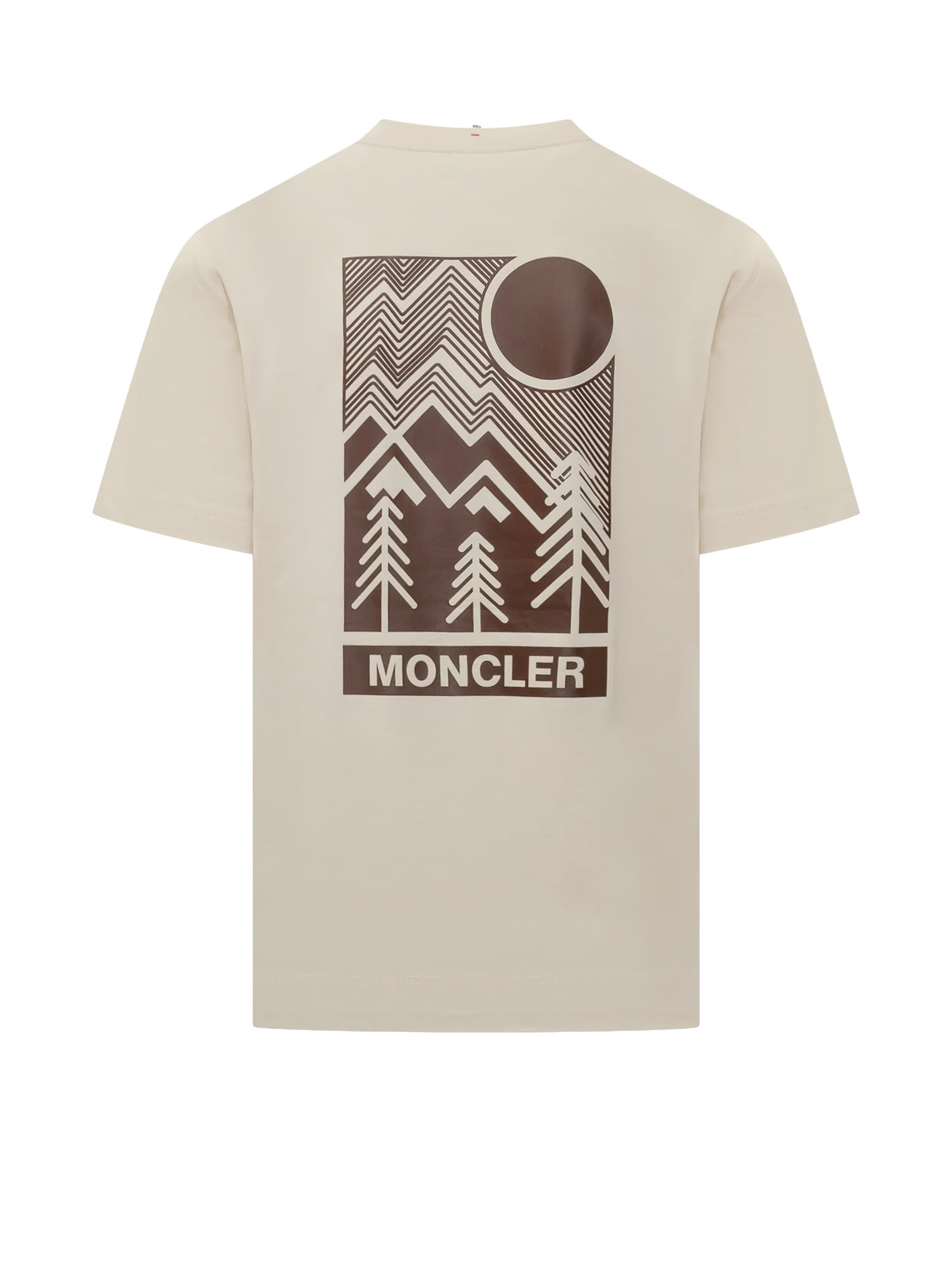 Moncler Short Sleeve Graphic T-shirt Pocket In White