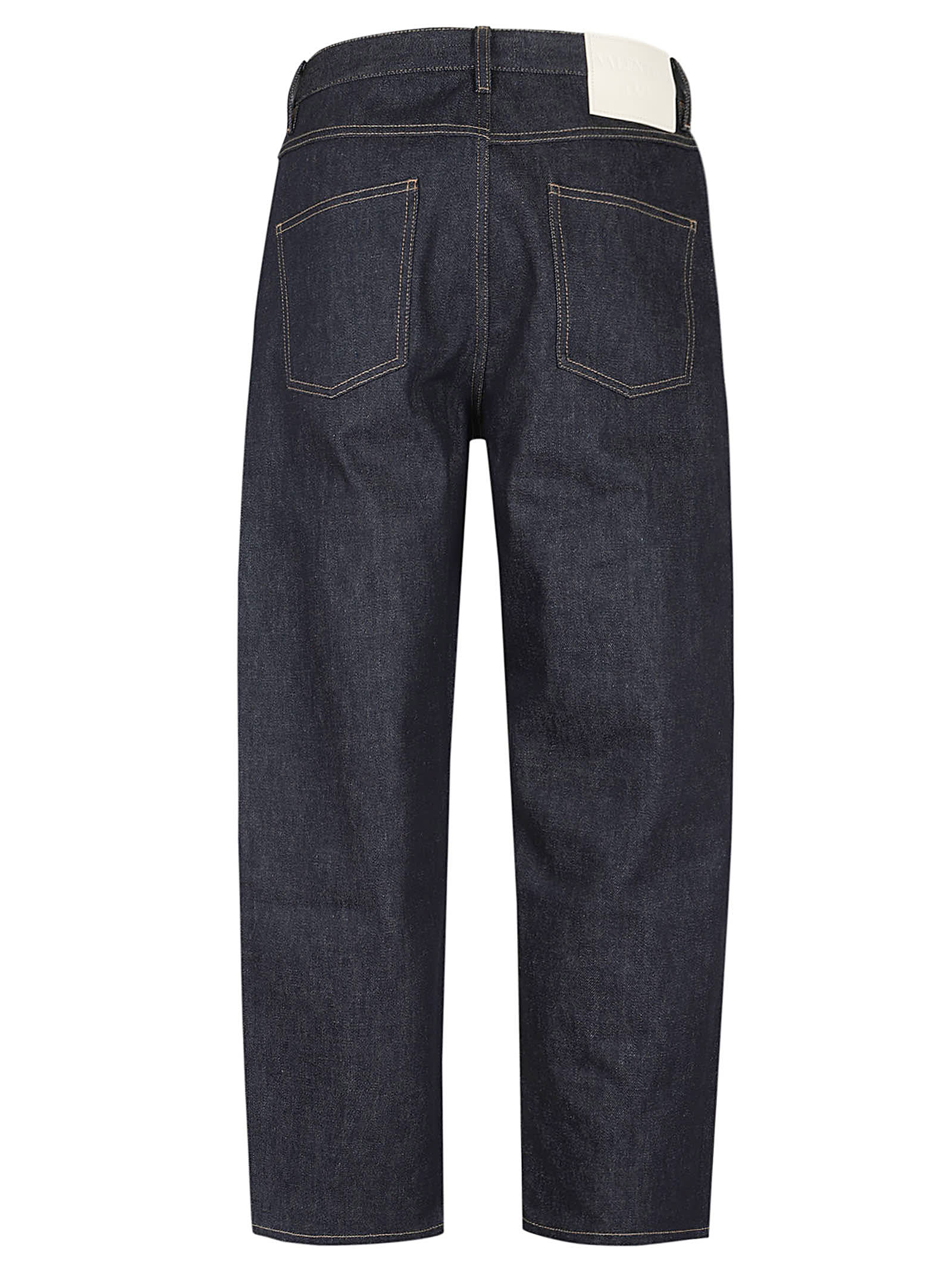 Shop Valentino Dark Blue Wash Denim In Denim Scuro