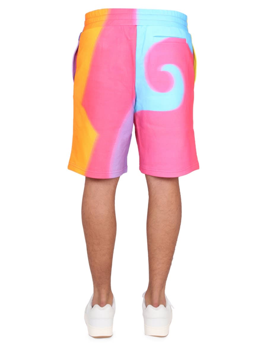 Shop Moschino Sweatshirt Bermuda In Multicolour