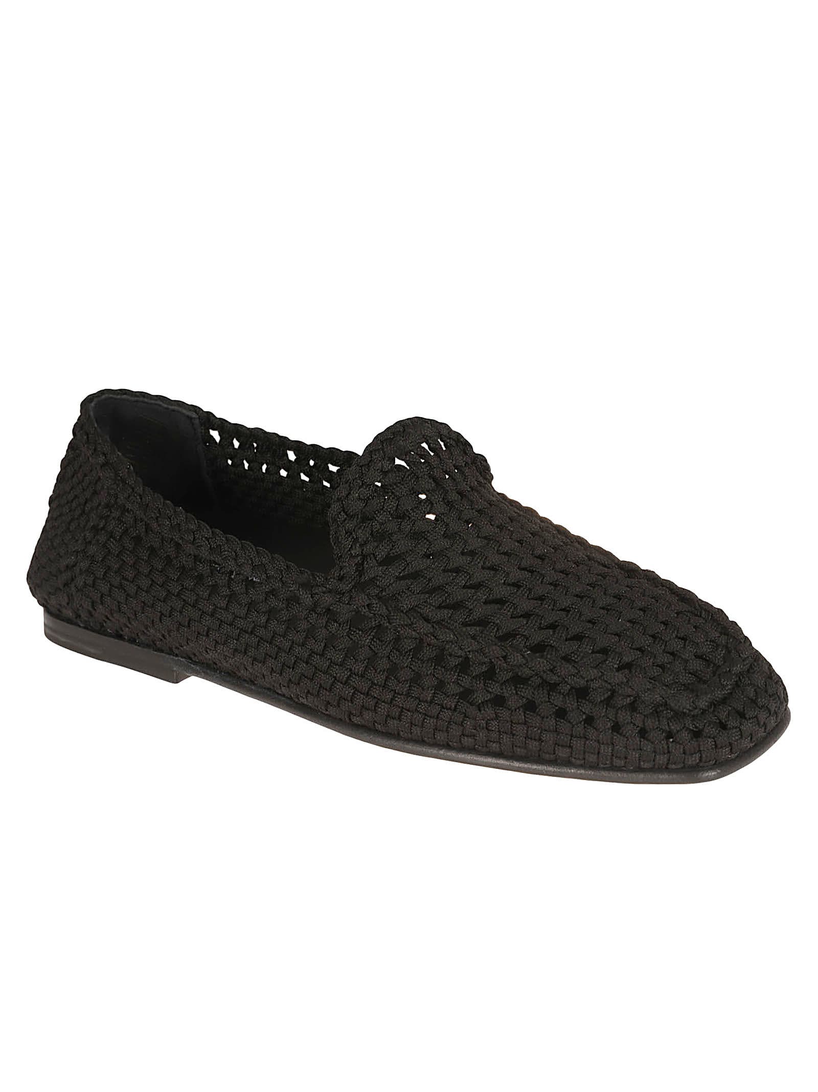 Shop Dolce & Gabbana Crochet Loafers In Black