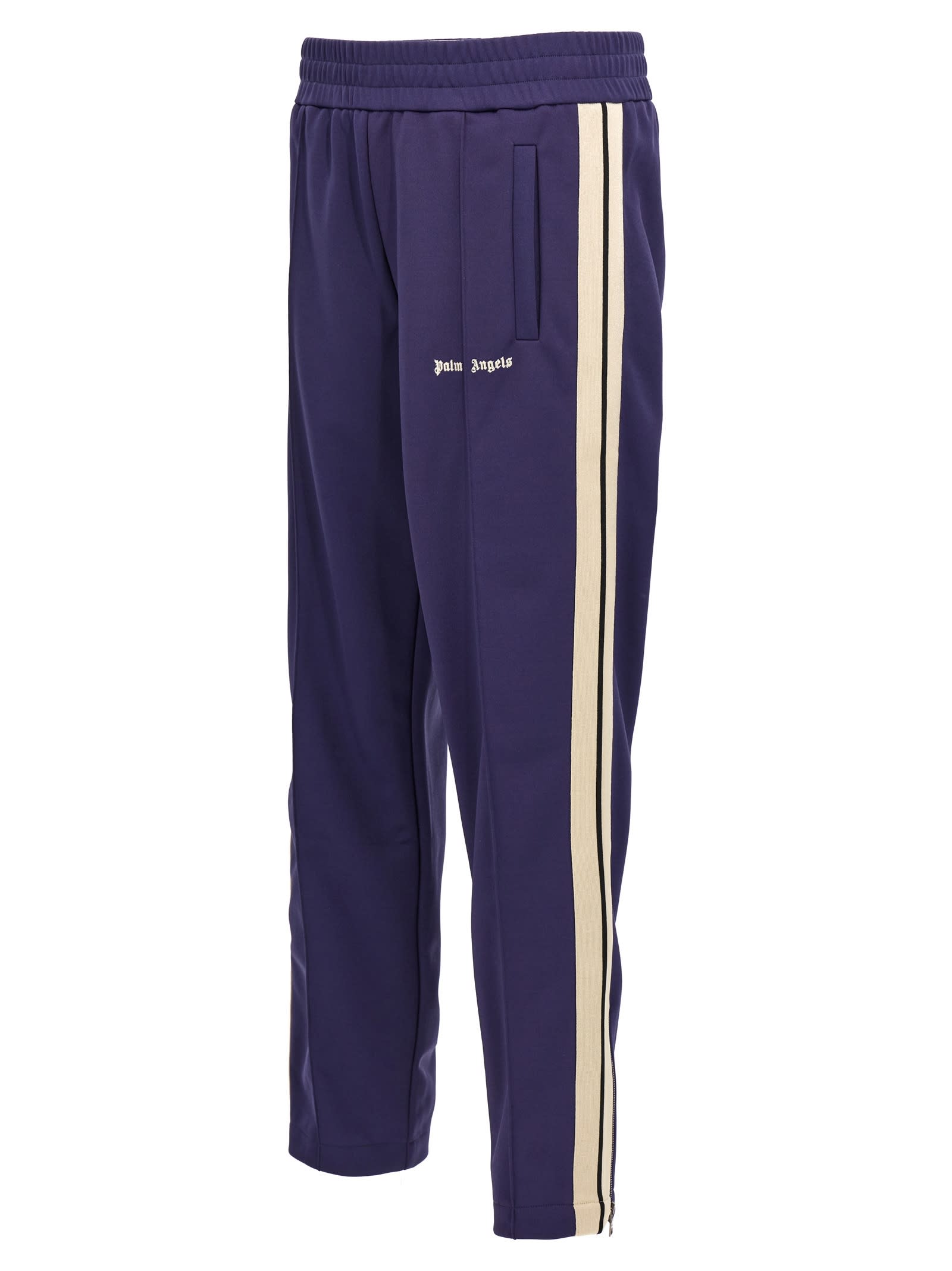 Shop Palm Angels Classic Logo Joggers In Purple