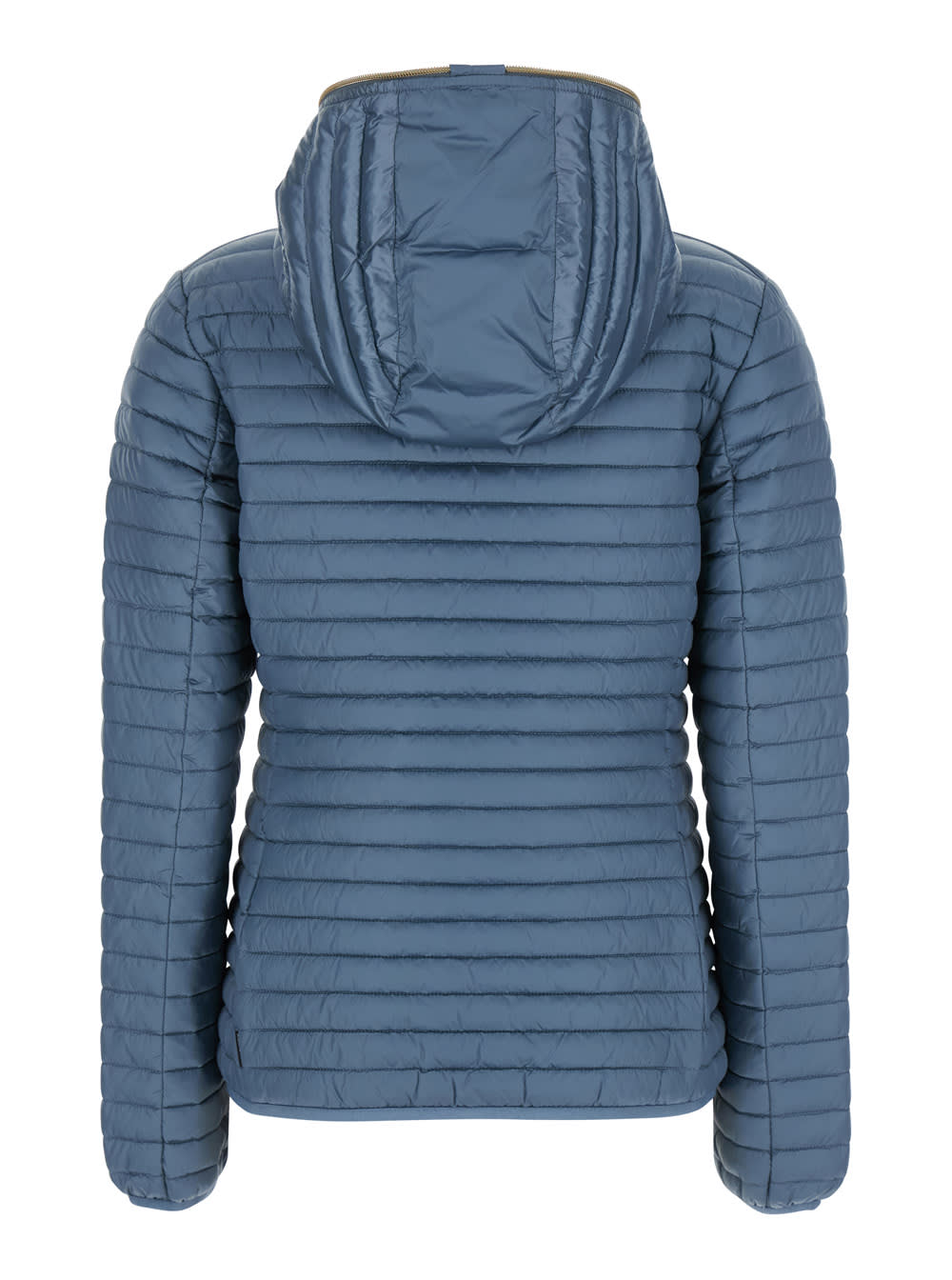 Save The Duck 'alexa' Grey Down Jacket With Hood And Quilted Design In Grey