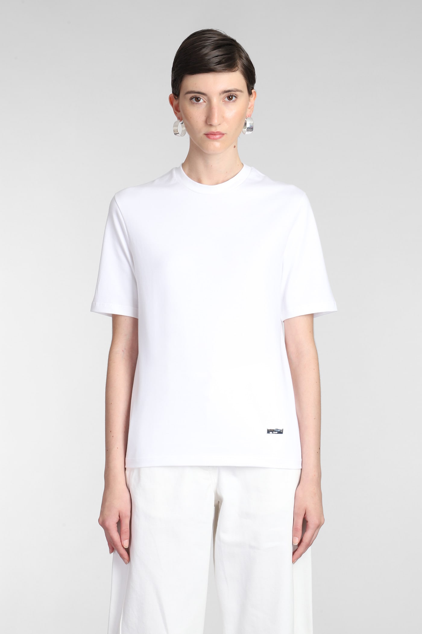 Shop Jil Sander T-shirt In White Cotton