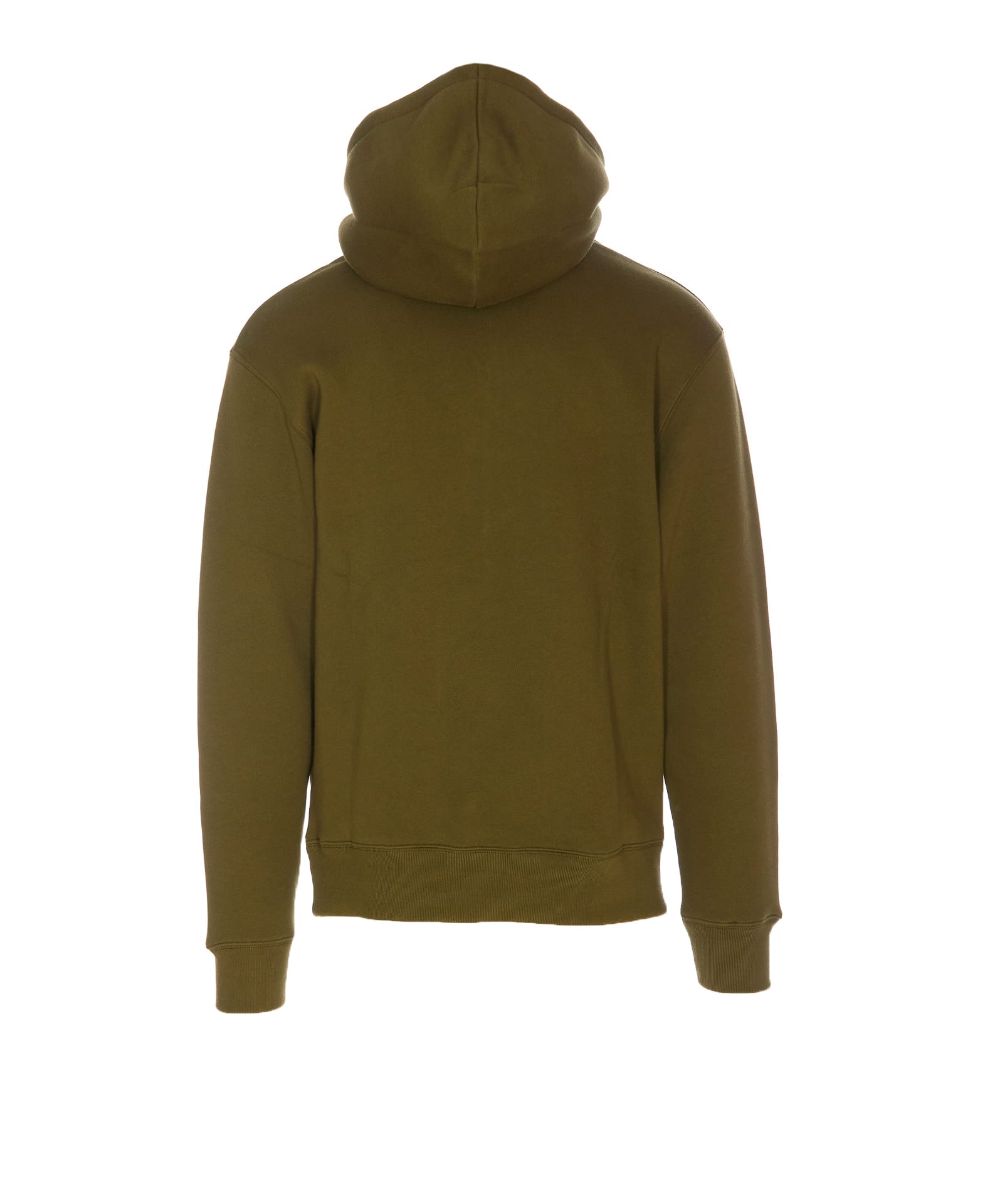 Shop Maison Kitsuné Fox Head Patch Logo Hoodie In Green