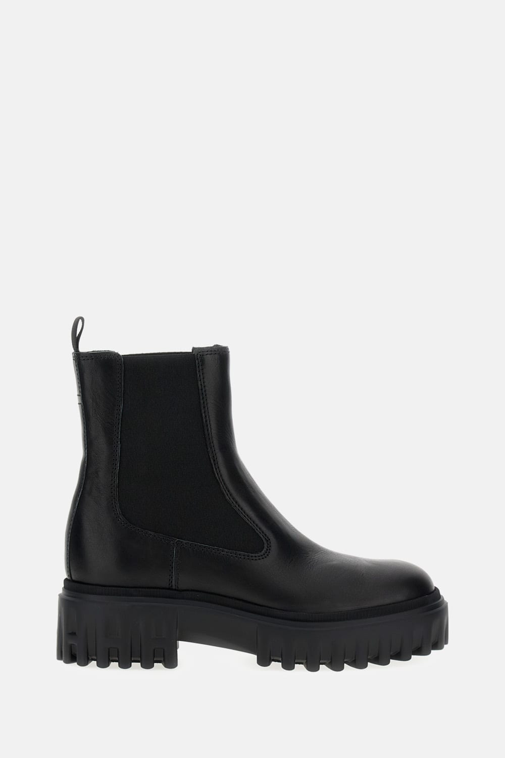 Hogan Elastic-panel Platform Chelsea Boots In Black