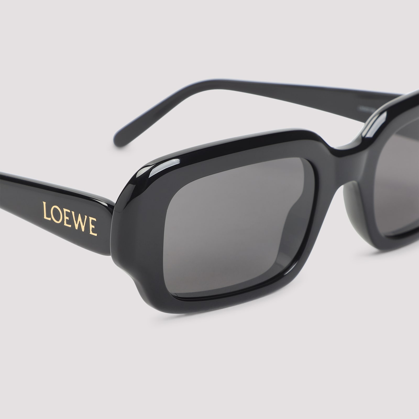 Loewe Rectangular Slim Sunglasses In Black