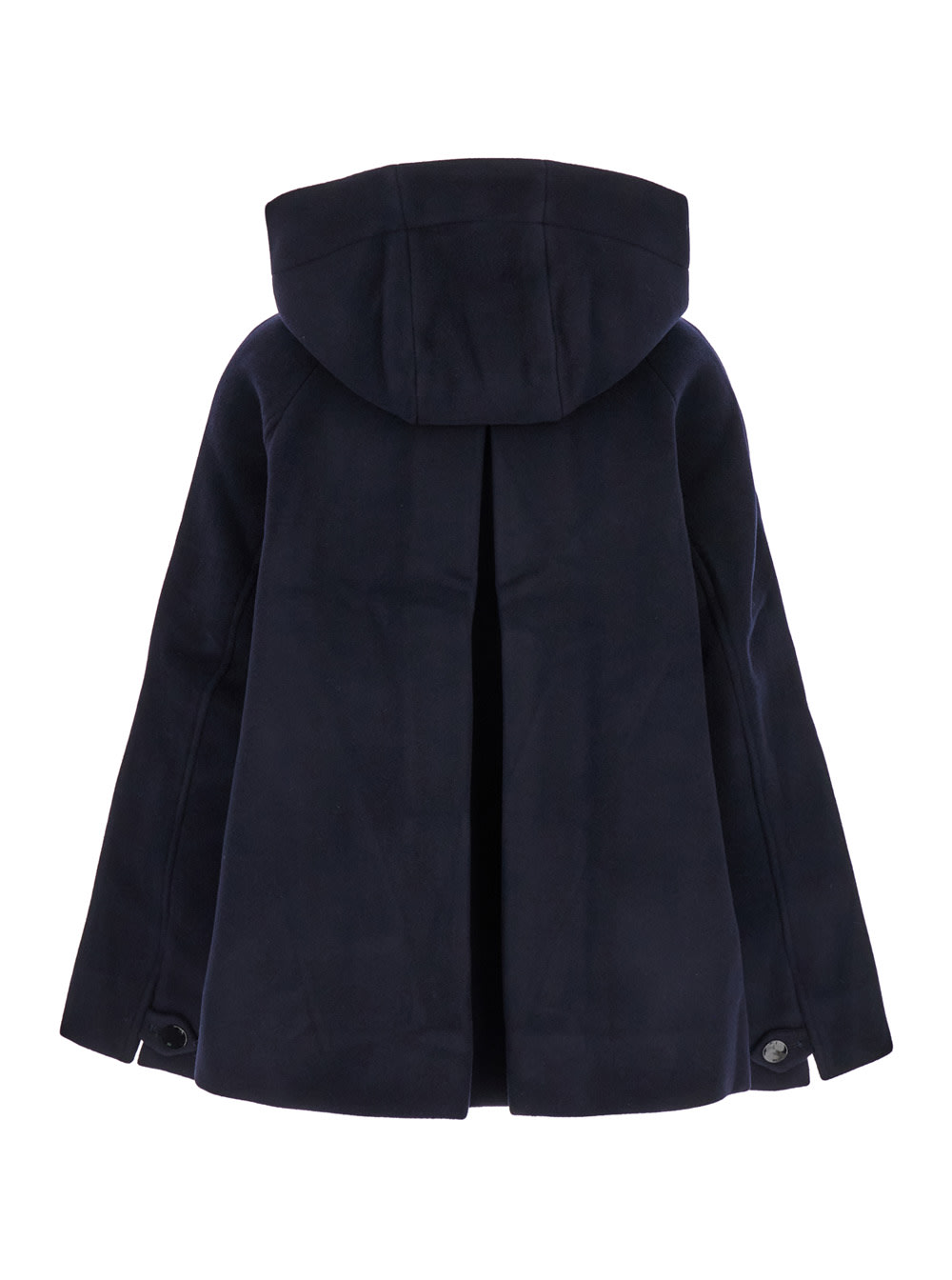 Shop Ganni Boiled Wool Midi Jacket In Blu