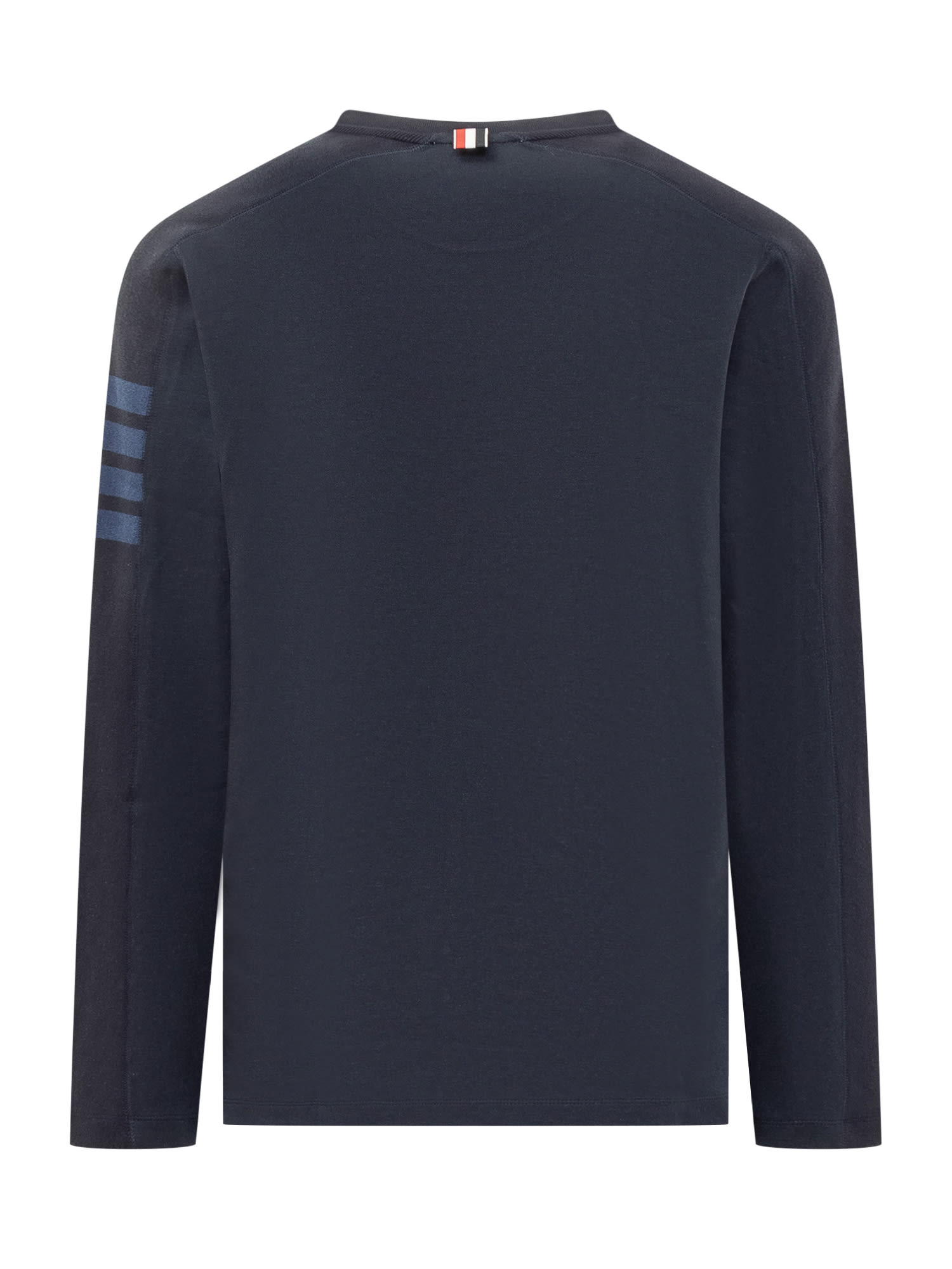 Shop Thom Browne Long Sleeved T-shirt In Navy