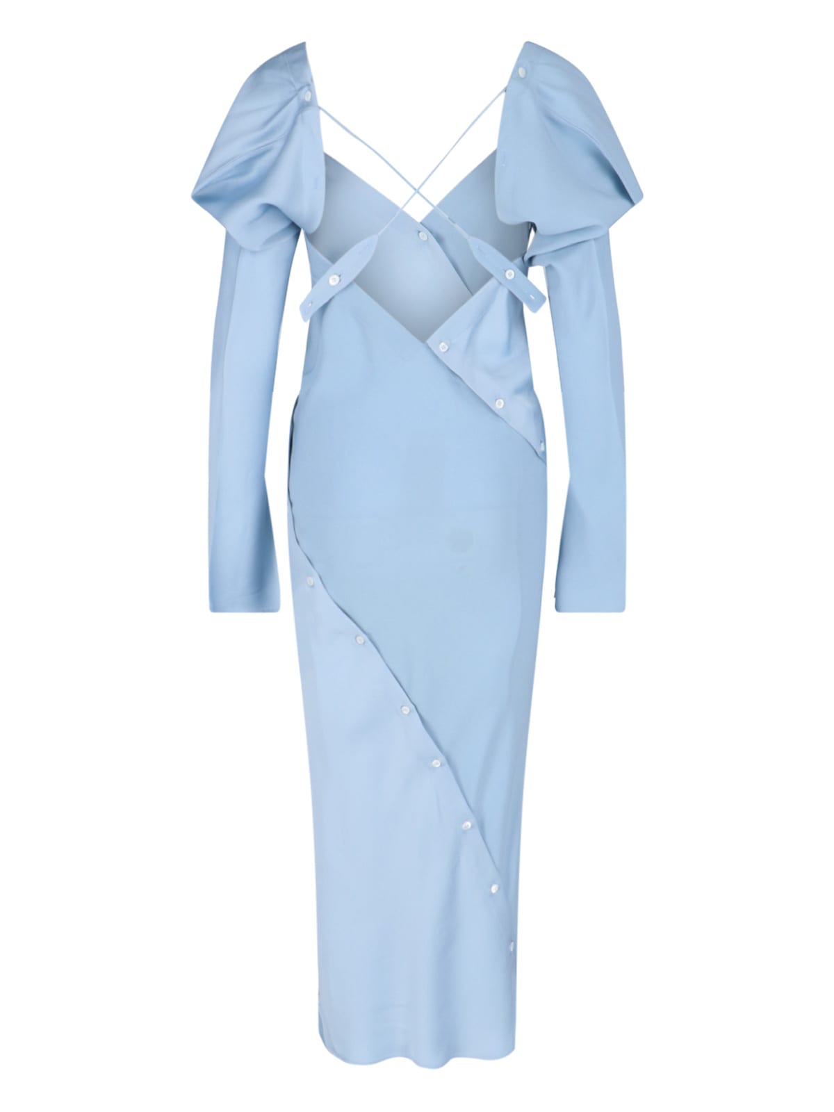 Shop Setchu Origami Dress In Light Blue
