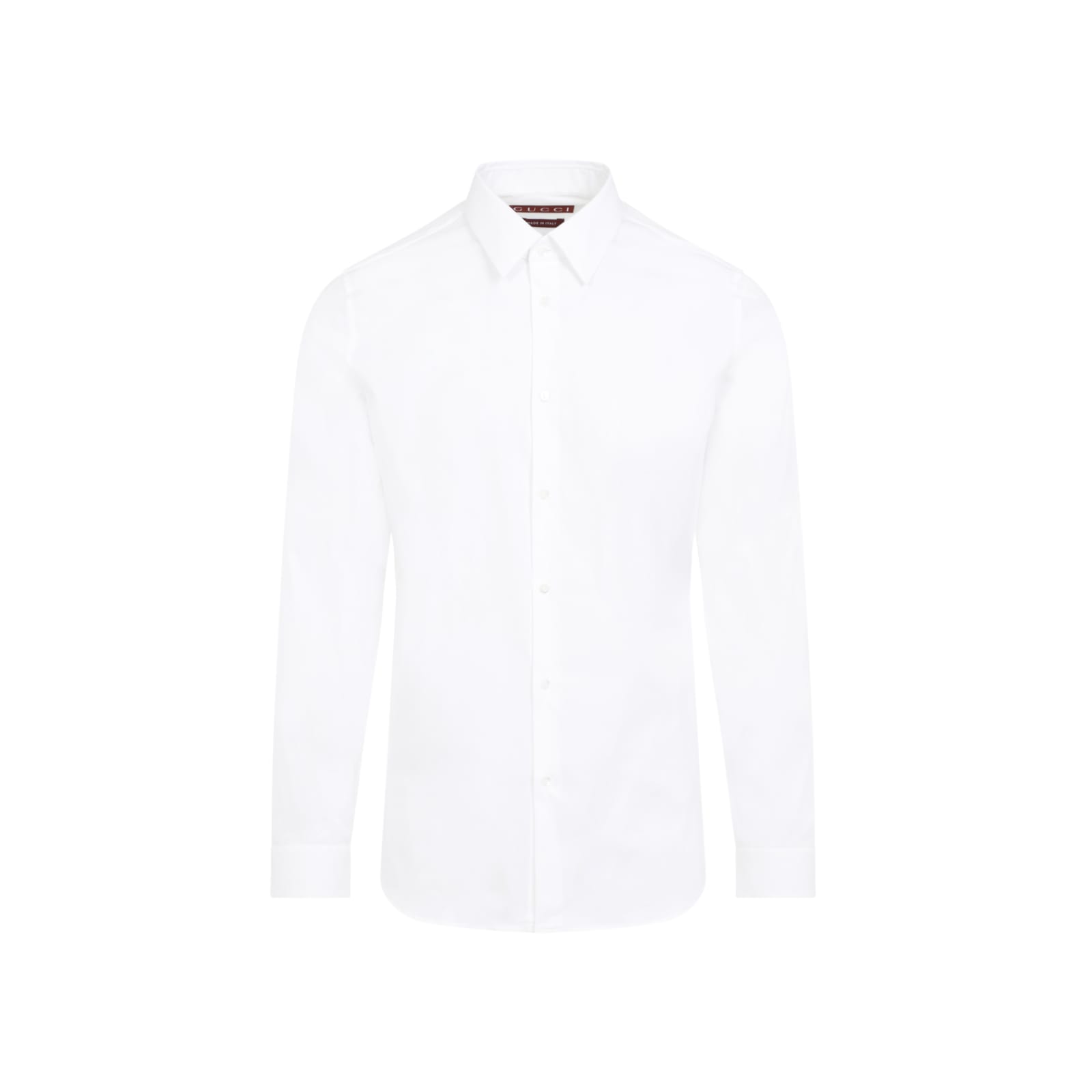 Gucci Men Skinny Fit Cotton Shirt With Buttons Closure And Long Sleeve In White