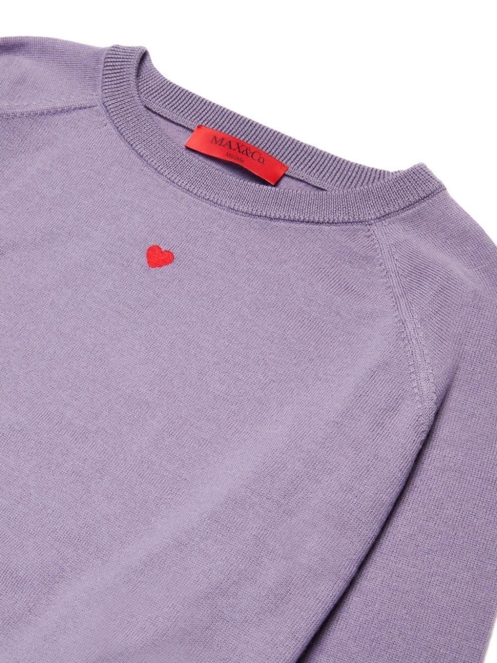 MAX&AMP;CO. LILAC WOOL PULLOVER WITH HEART 