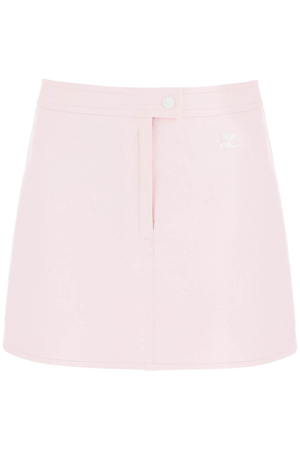 Courrèges Coated Cotton Mini Skirt