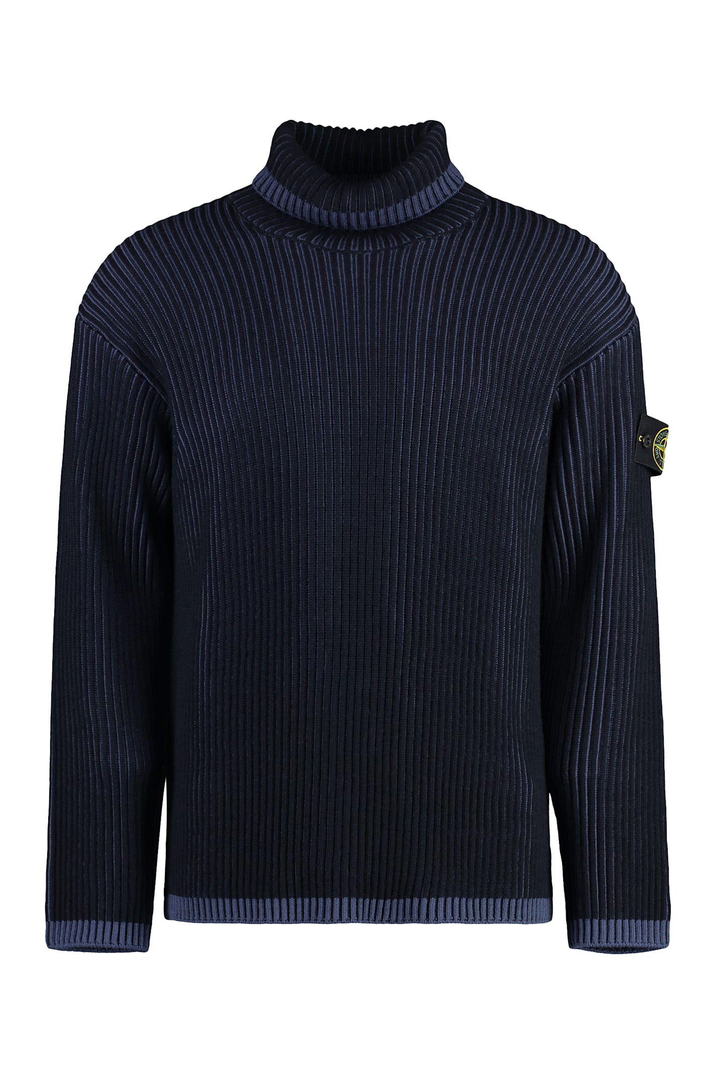 STONE ISLAND VIRGIN WOOL TURTLENECK SWEATER 