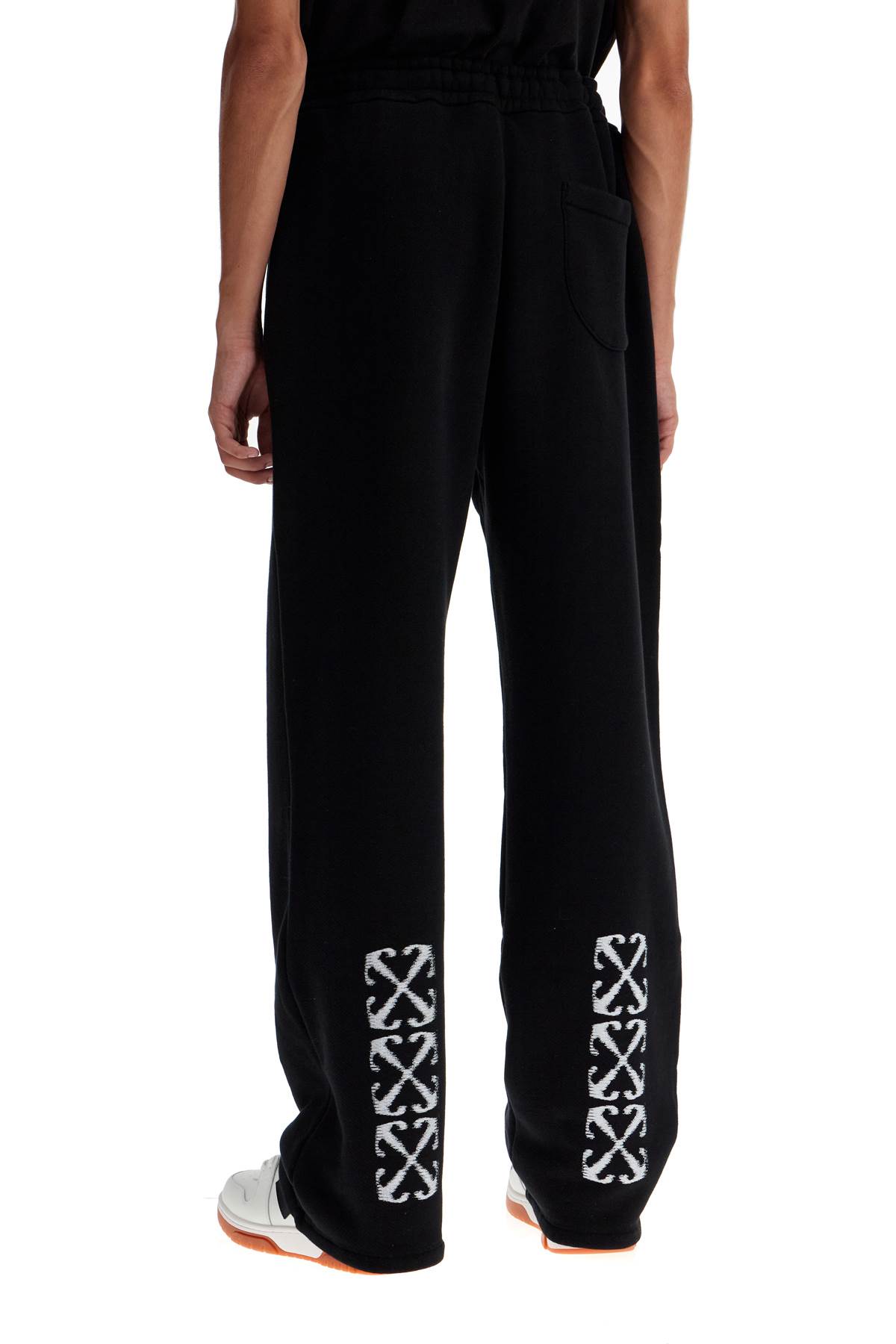 Shop Off-white Jogger Pants With Windy In Black - White (black)