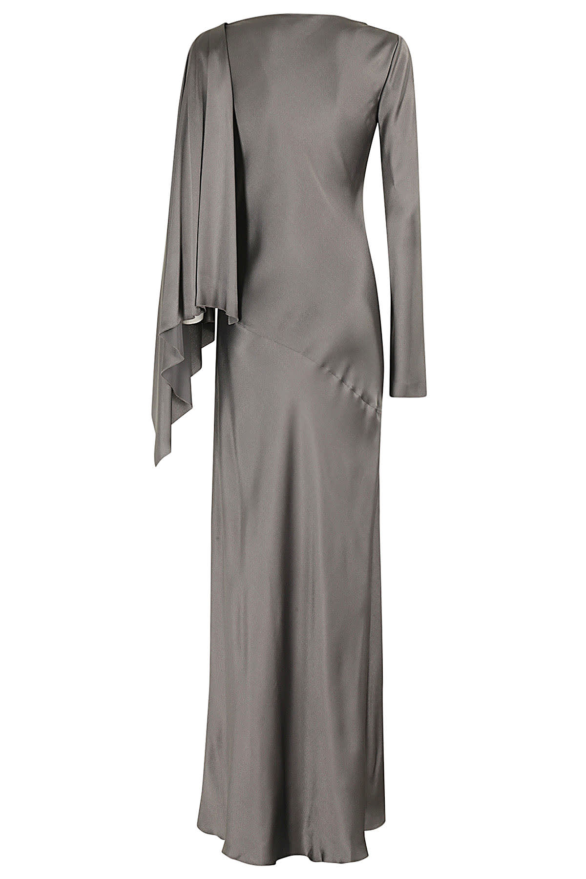 Shop Alberta Ferretti Satin In Grigio