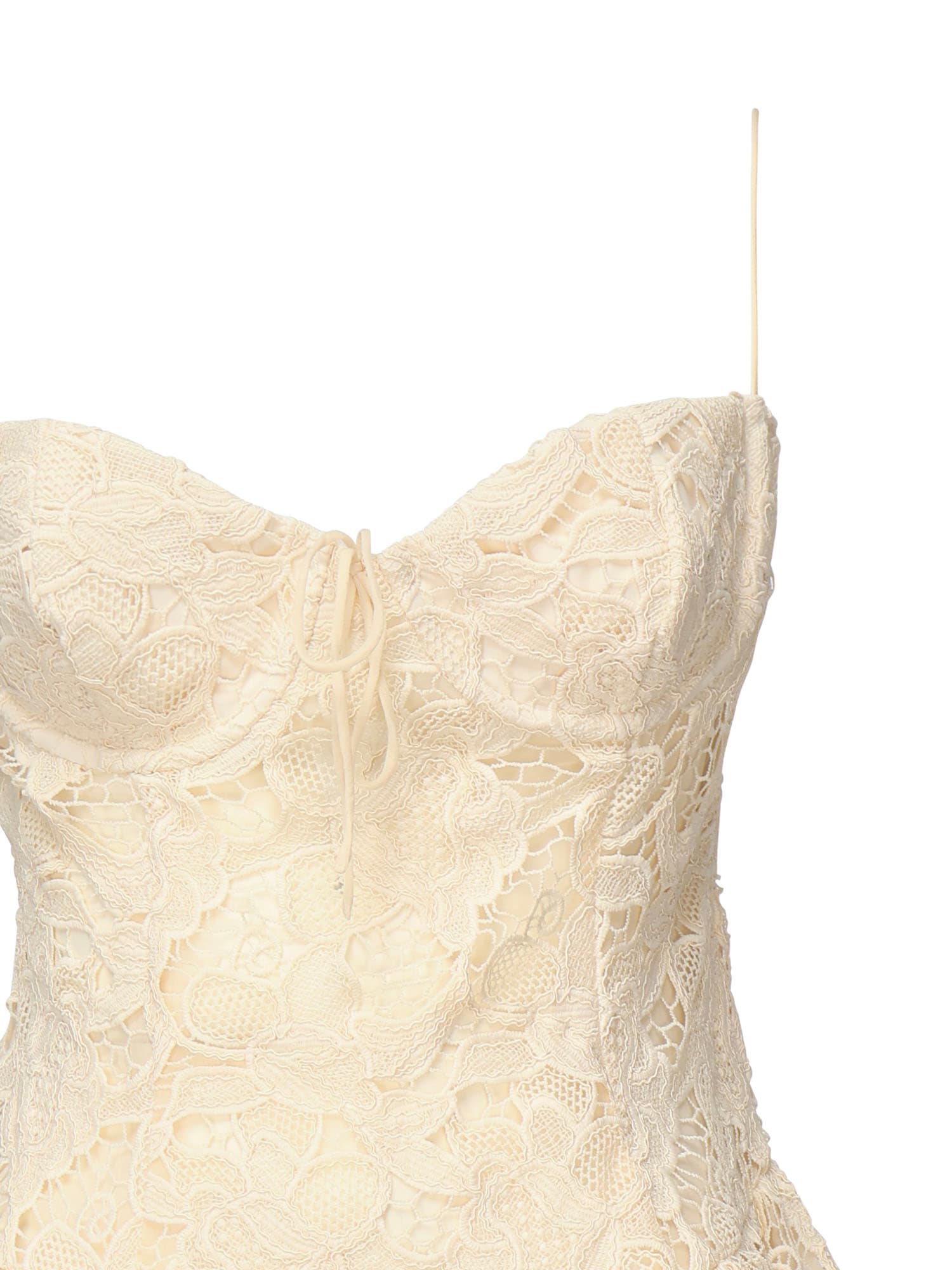 For Love & Lemons Coco Mini Dress In Neutral