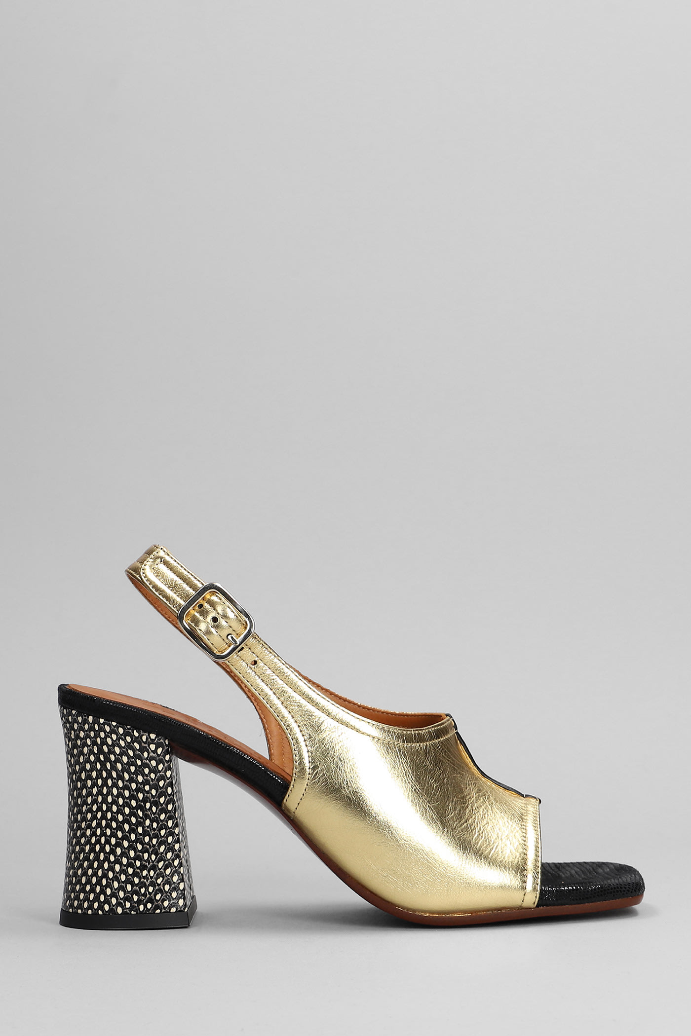 Chie Mihara Pendal Sandals In Gold Leather