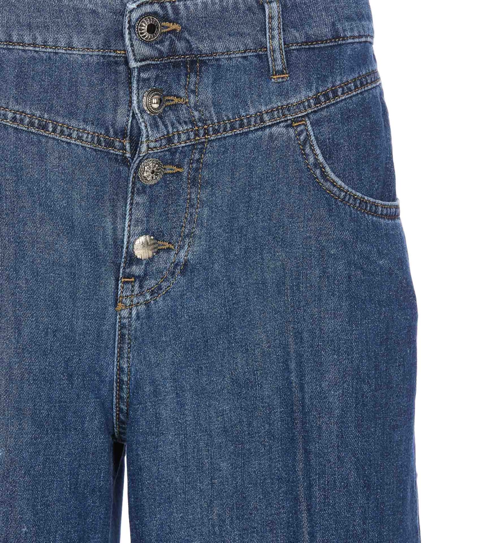 Shop Liu •jo Denim Flared Jeans In Blue