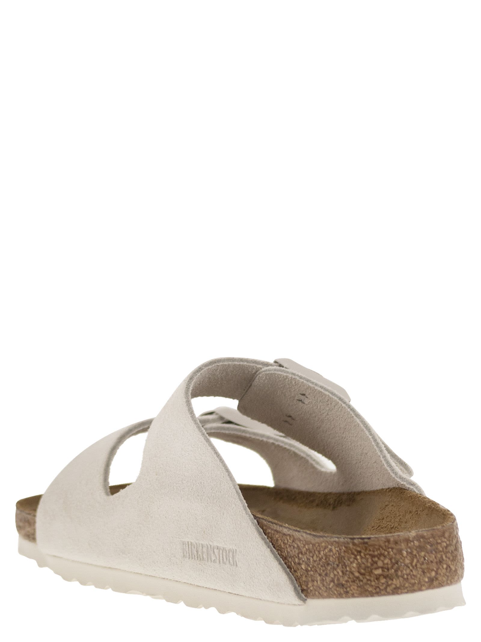 Birkenstock White Regular Arizona Soft Footbed Sandals In Wht