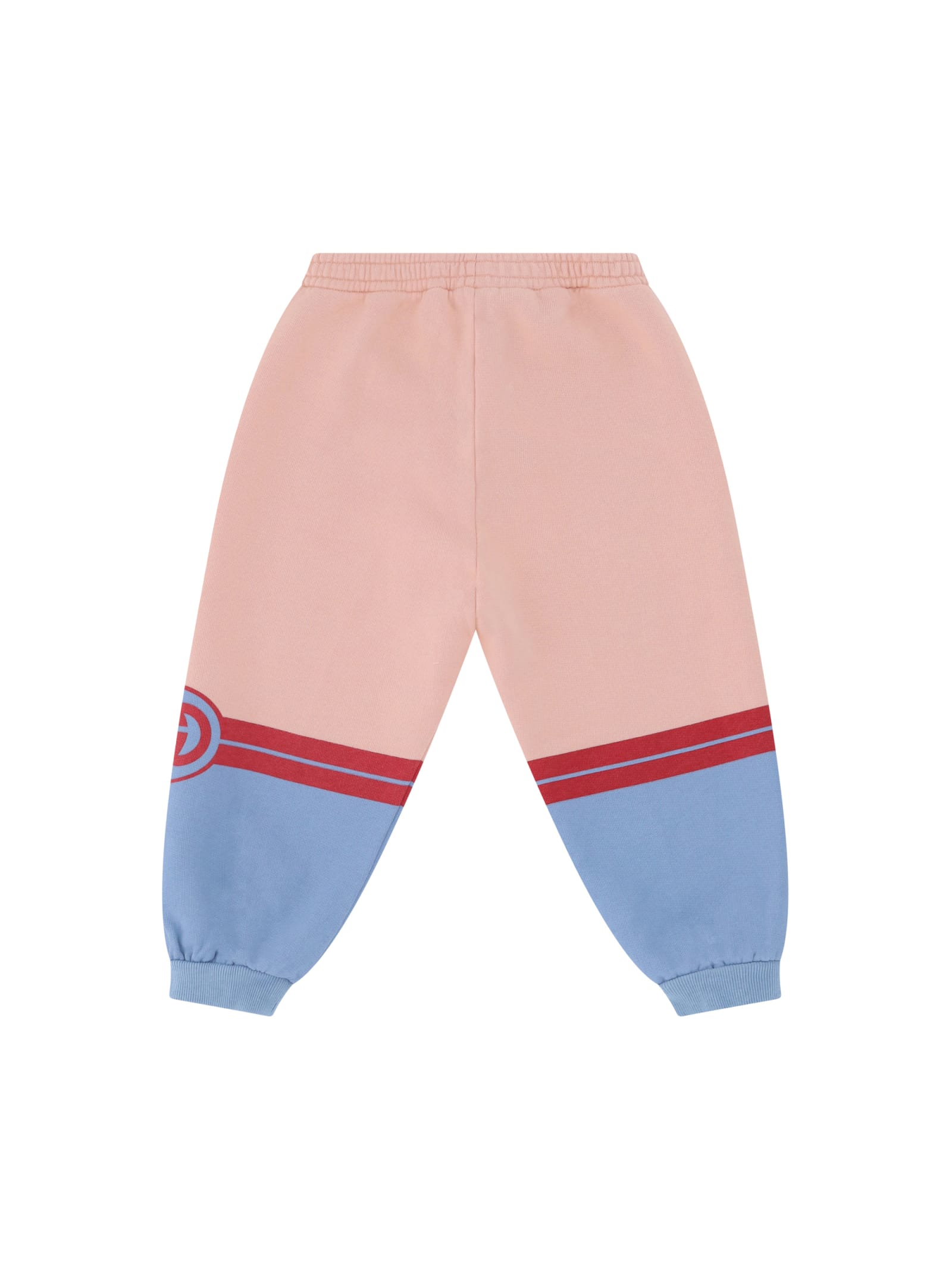Shop Gucci Pants For Girl In Pink/sky/tulips
