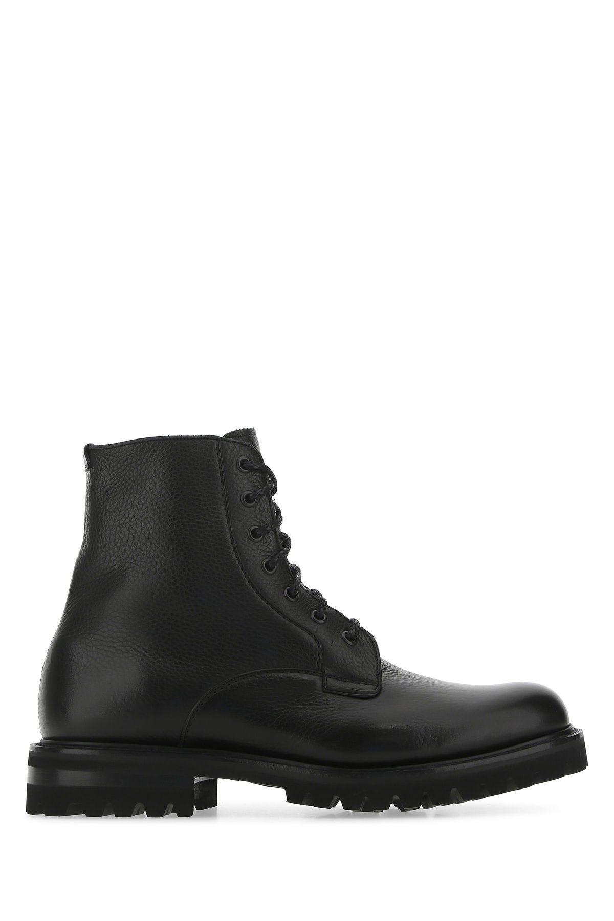 Shop Church's Black Leather Coalport 2 Ankle Boots In Nero