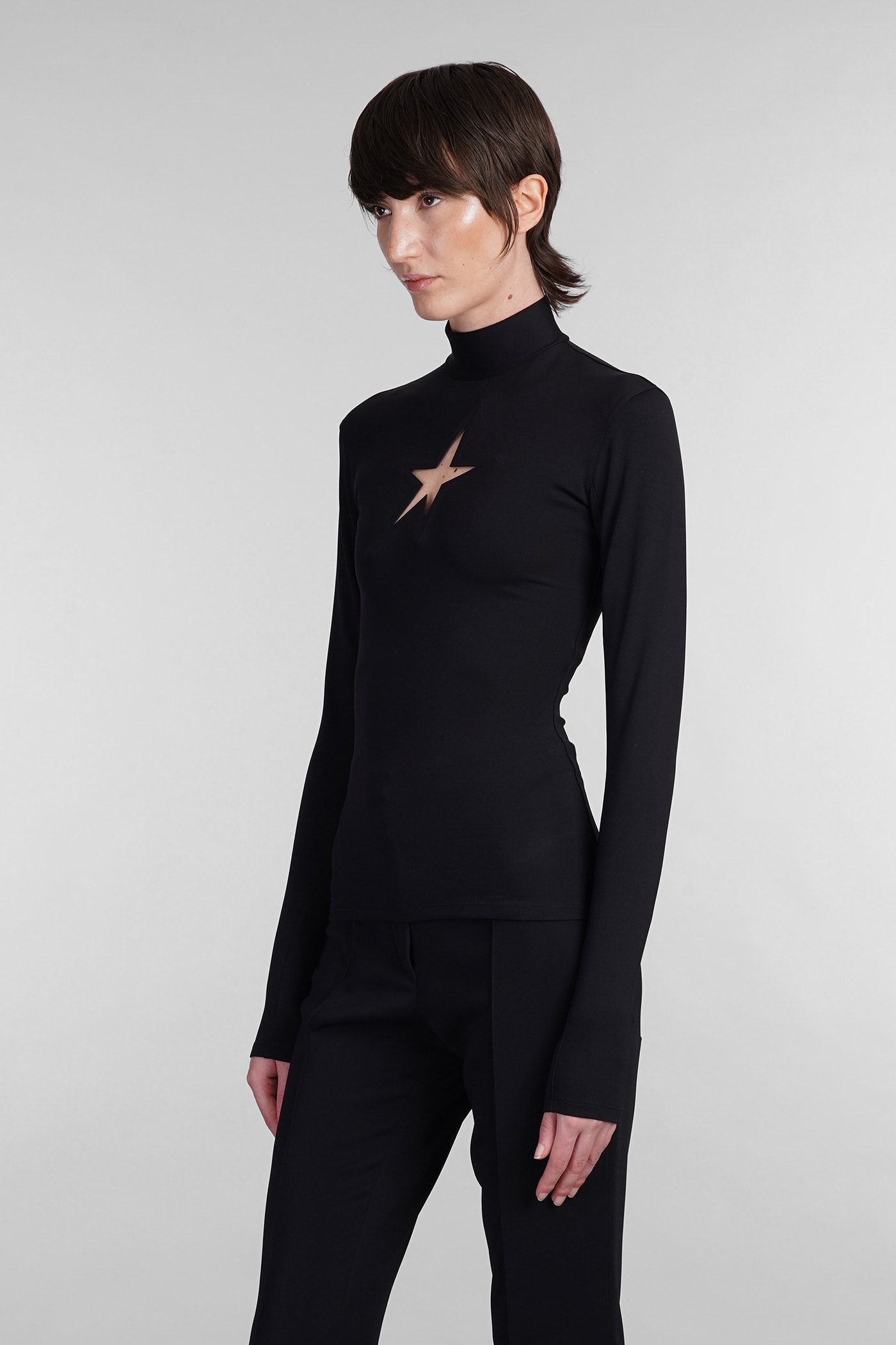 Shop Mugler Topwear In Black Polyamide