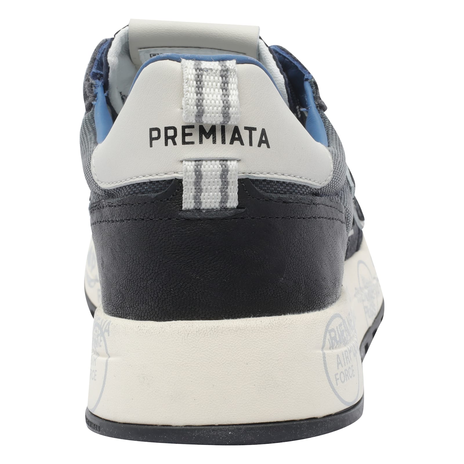 Premiata Low Top Sneakers Contrast Sole In Blue