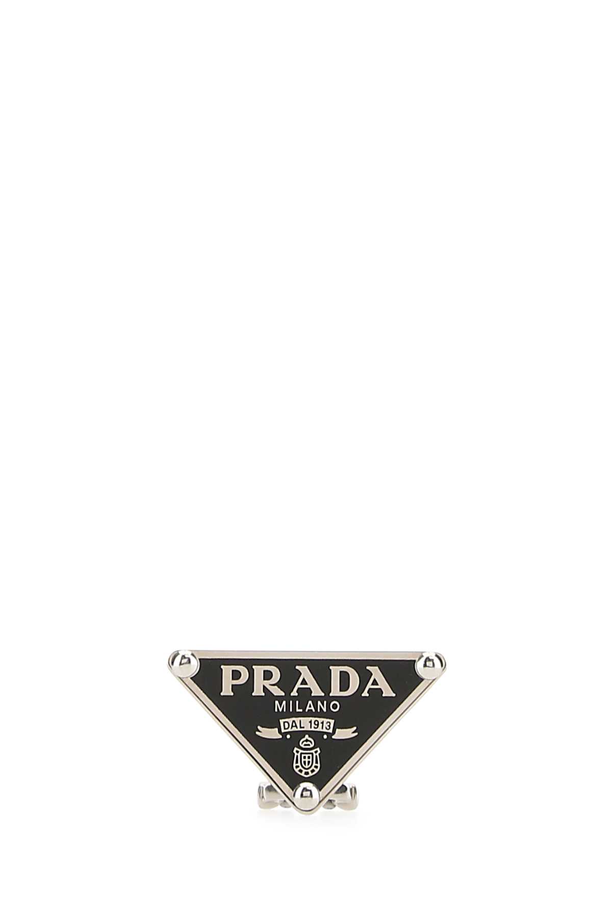 Shop Prada 925 Silver Earrings In F0002