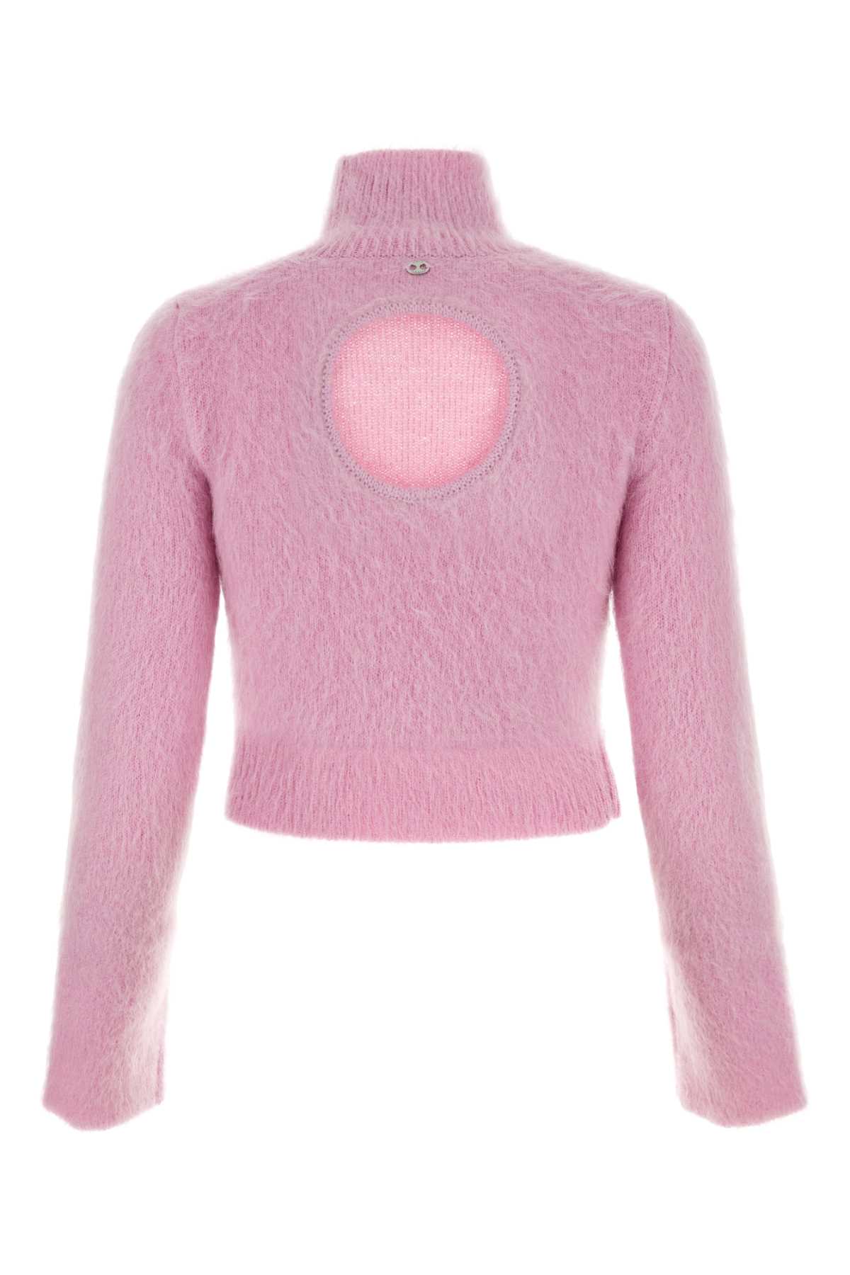 Shop Rabanne Pink Wool Blend Sweater