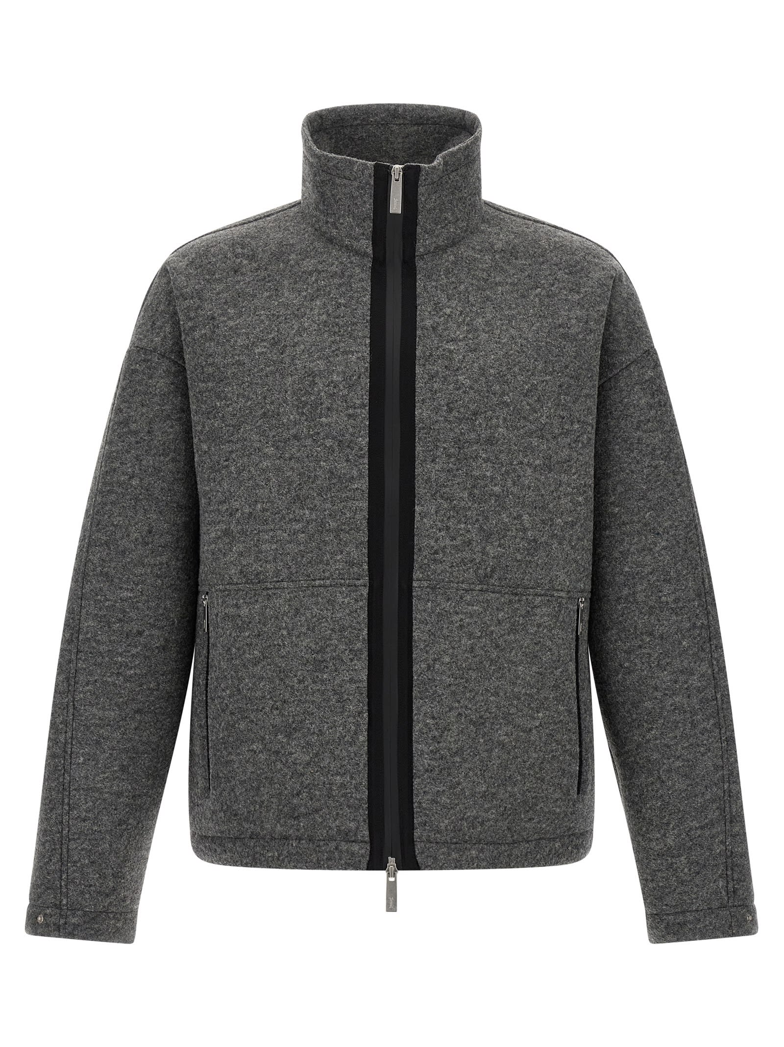 Herno Laminar Pannolenci Jacket In Gray