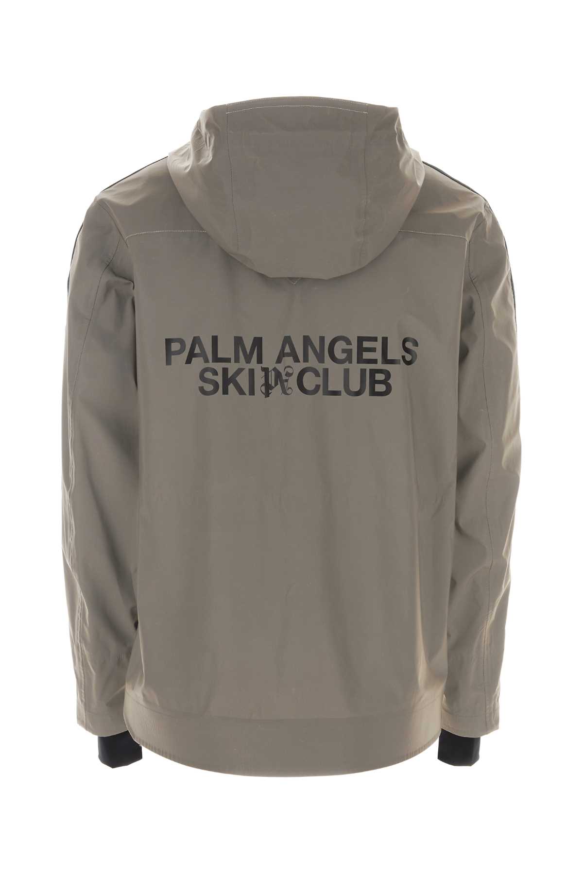 Palm Angels Silver Polyester Ski Jacket In Silverblack