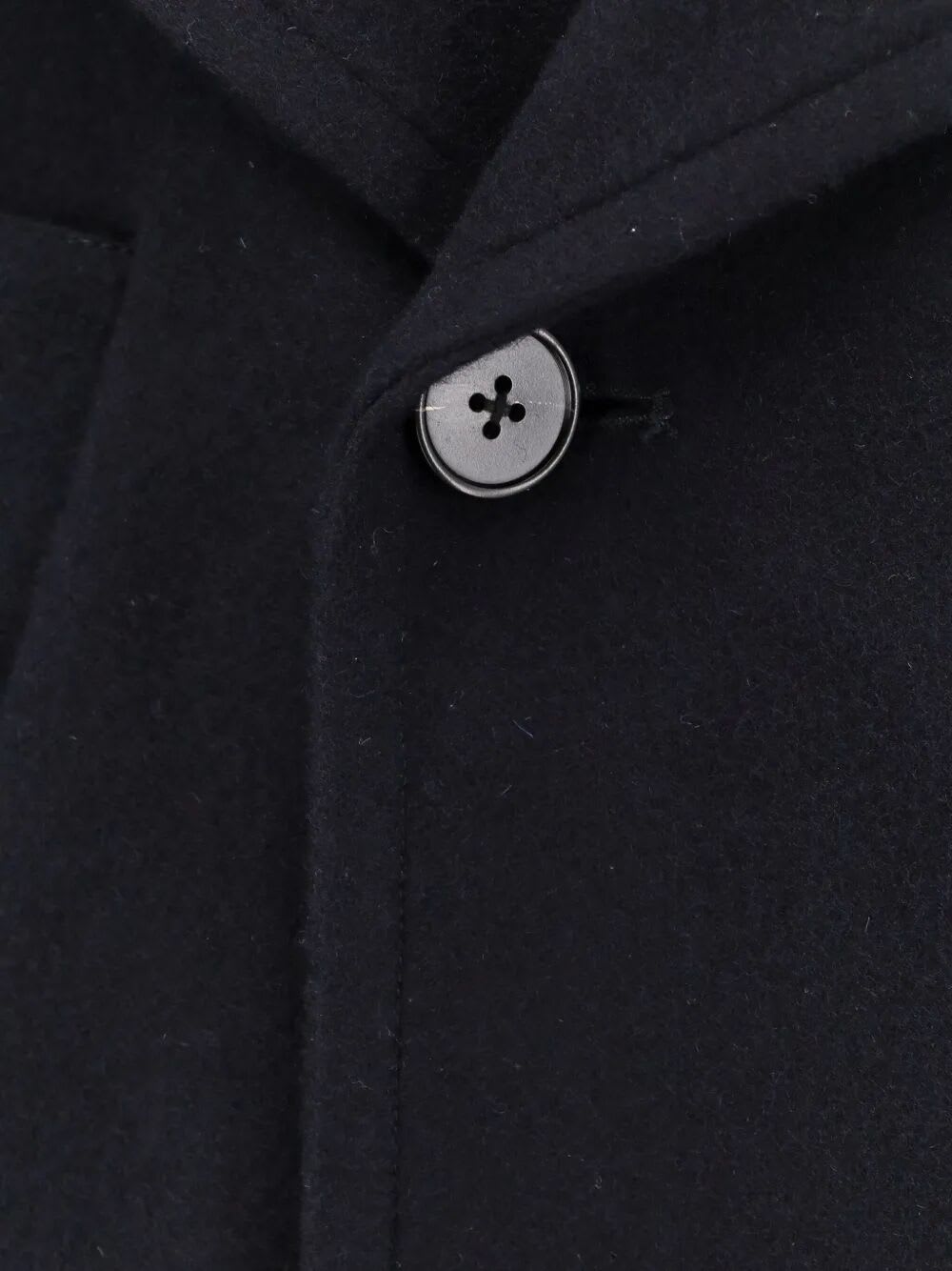 Paltò Single-breasted Buttoned Coat In Blue