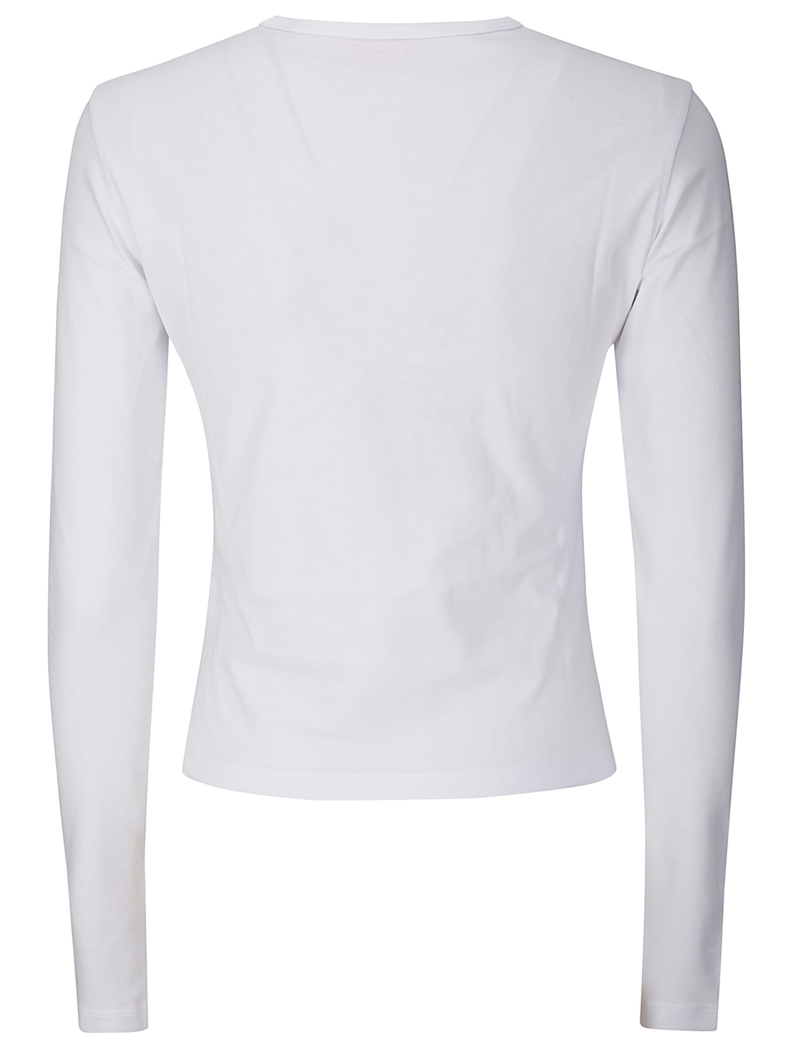Diesel Long-sleeve Top With Oval D Cut-out In White