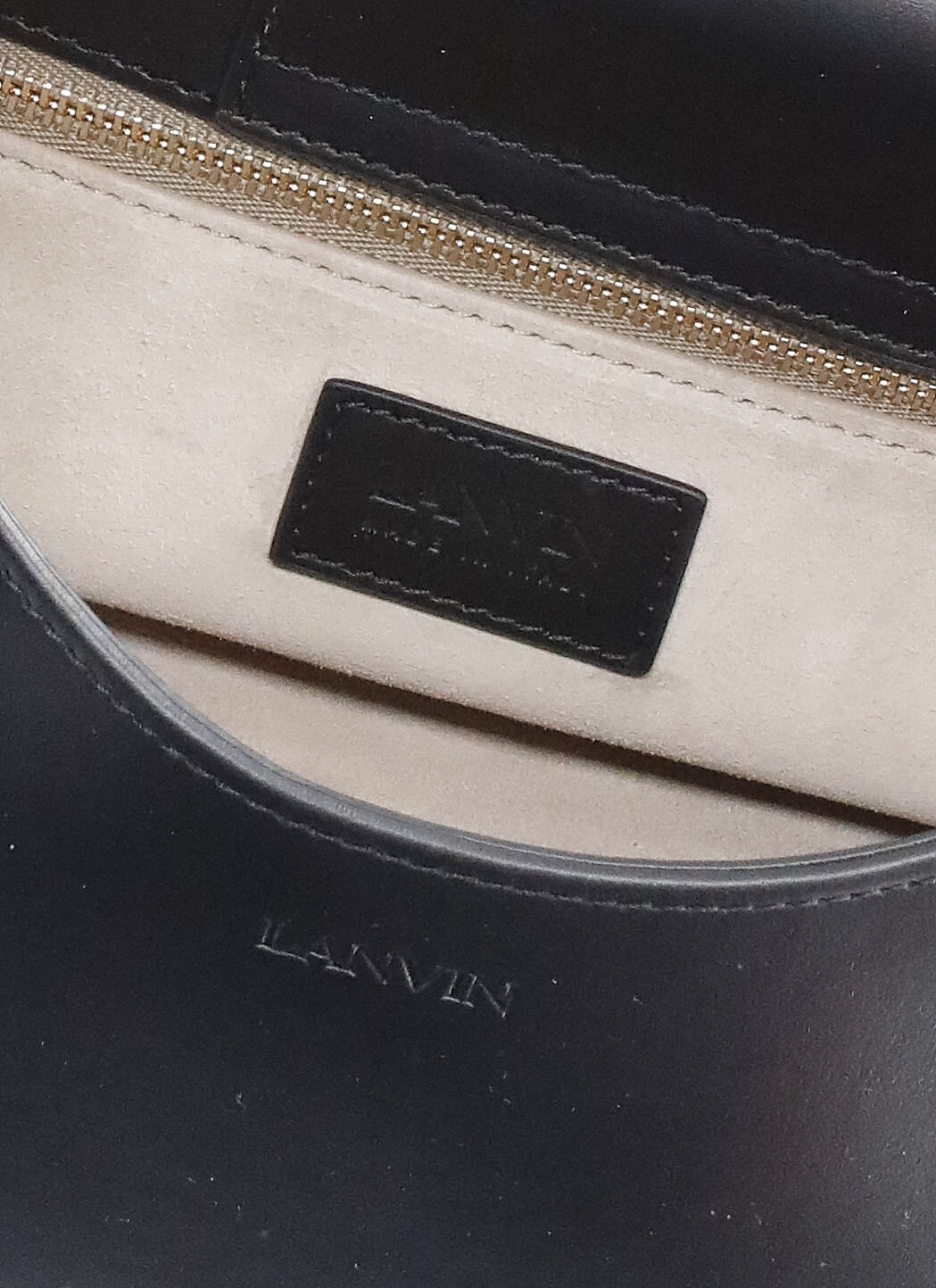 Shop Lanvin Leather Handbag In Black