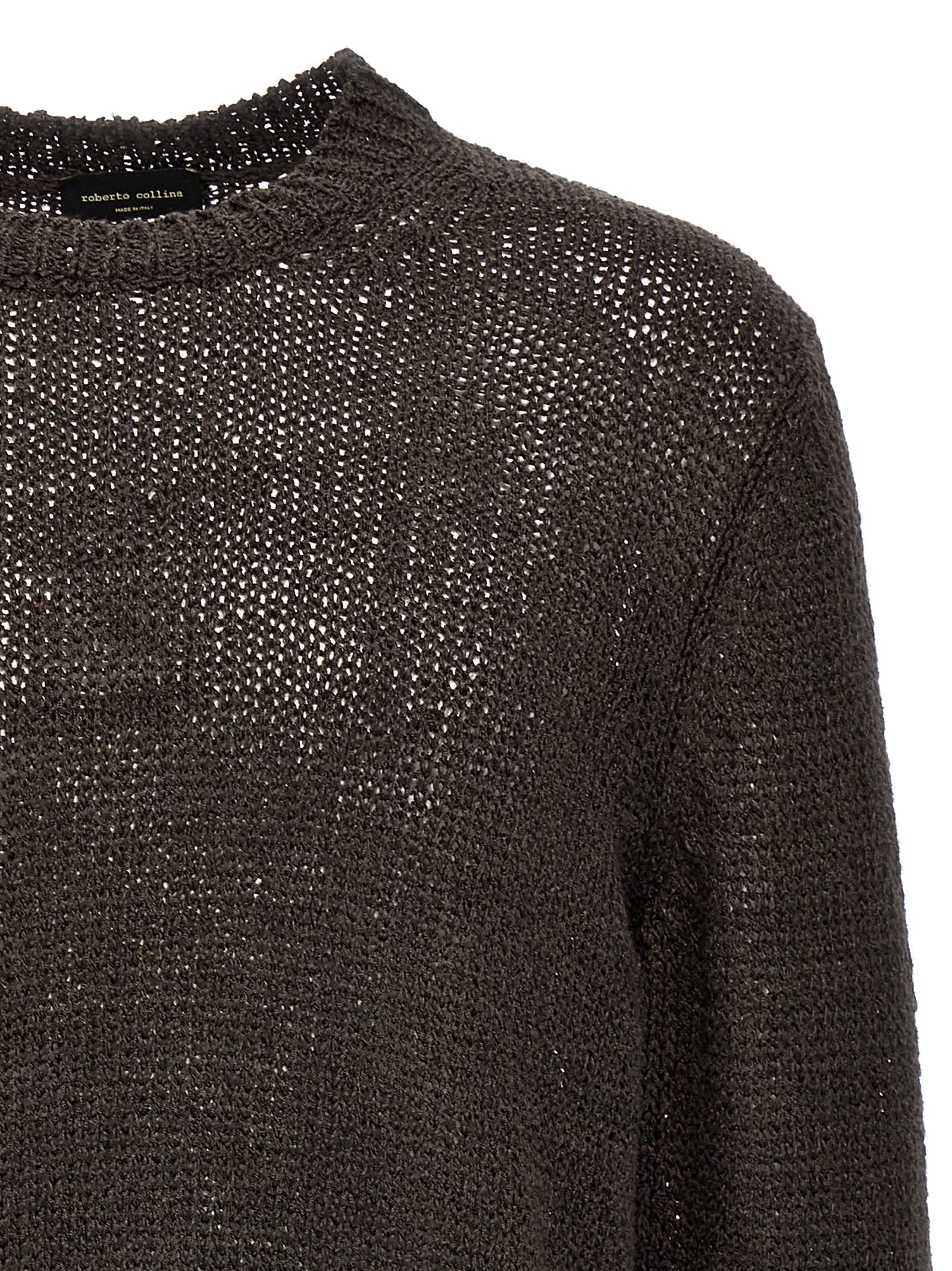 Roberto Collina Mesh Sweater Sweaters And Cardigans Brown In Brown
