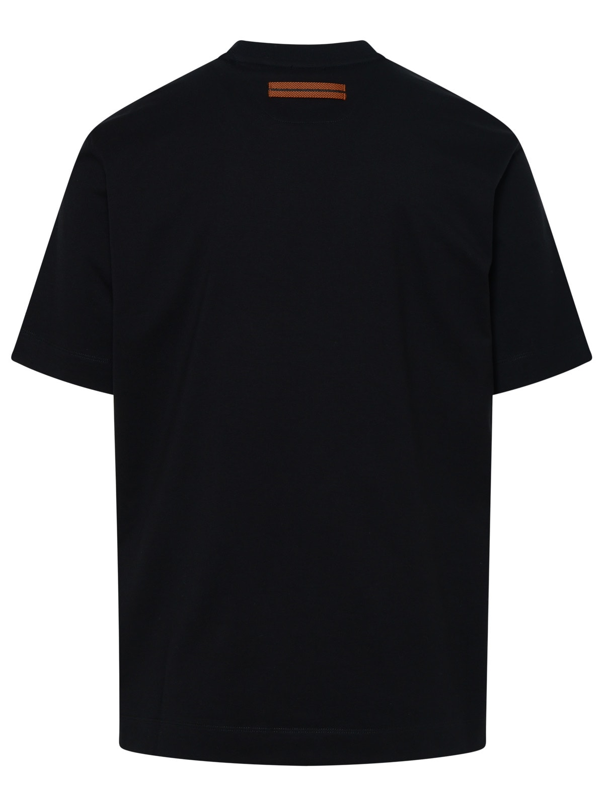 Shop Zegna Black Cotton T-shirt In Nero